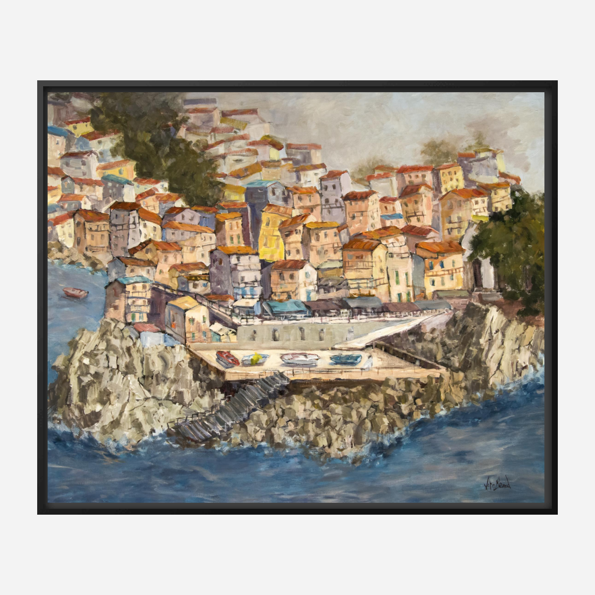 Port Venere Artist Enhanced Canvas Print by John Beard Collection - product image 7 for Resin Society