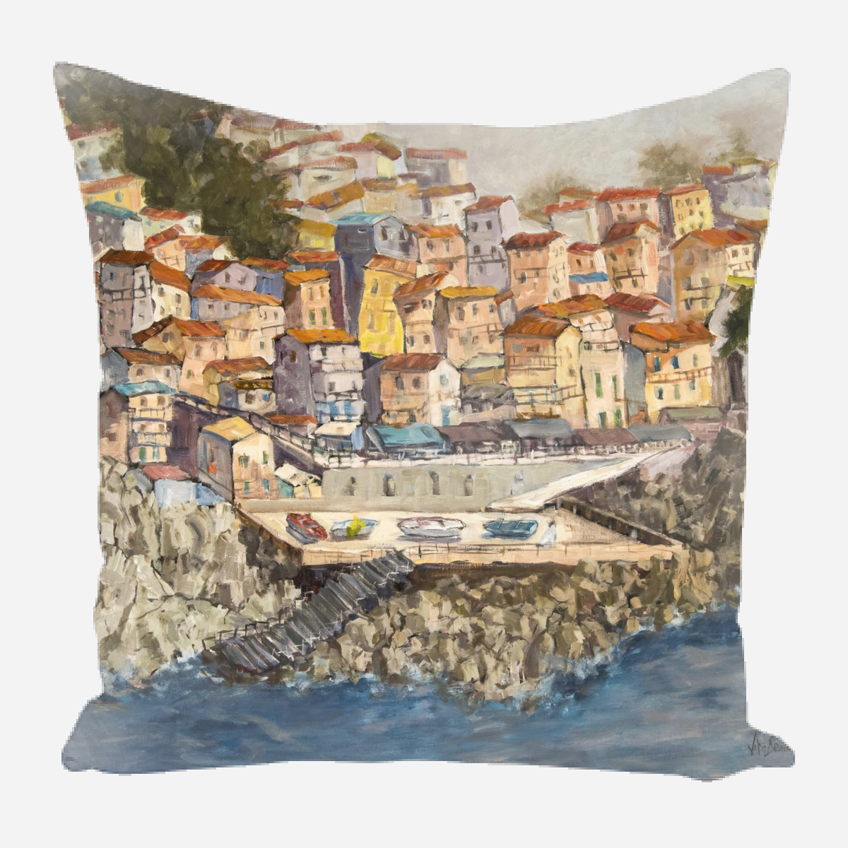 Port Venere Pillow by John Beard Collection - main product image for Resin Society