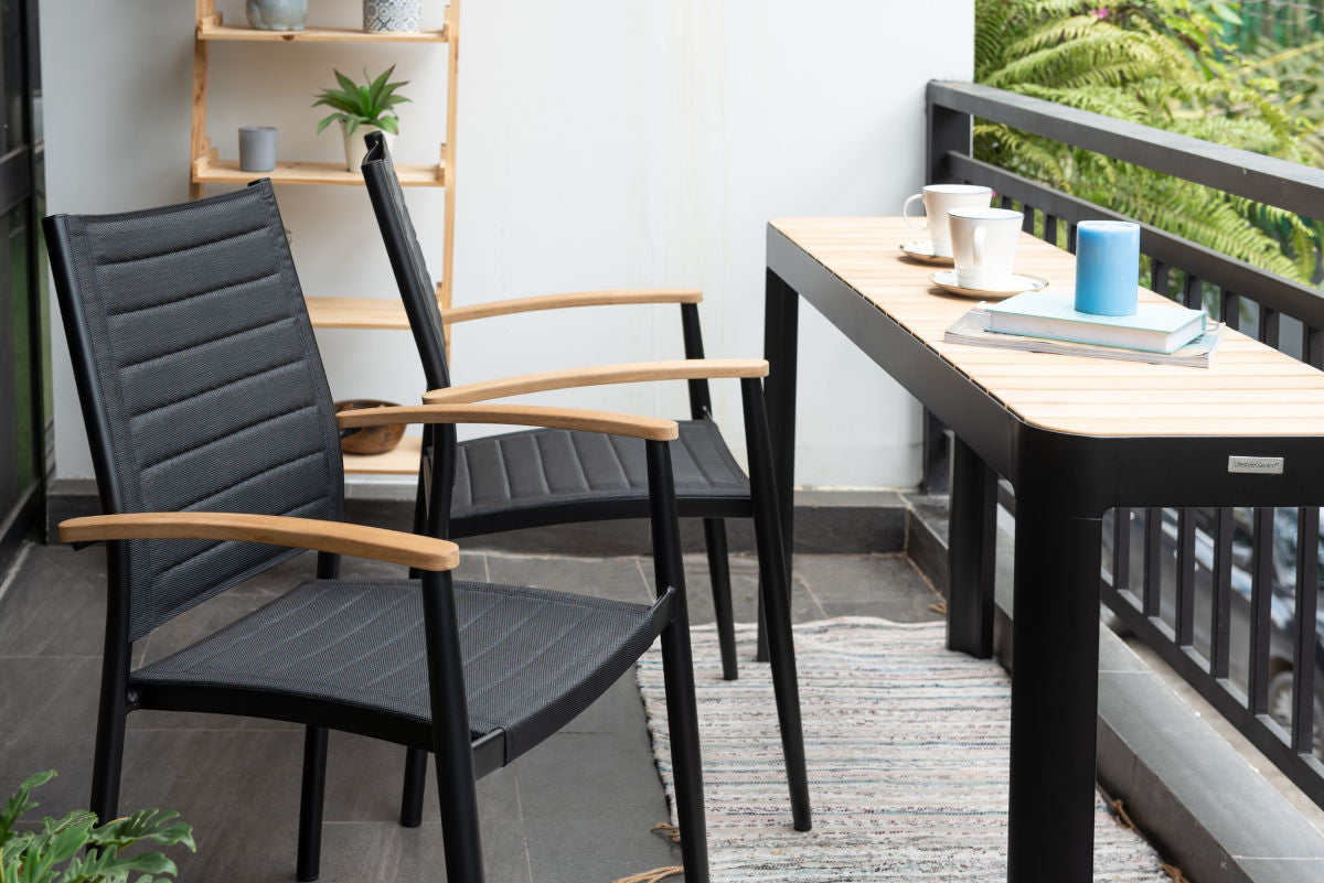 Portals Dark Lite 2pc Stacking Armchair by LifestyleGarden US - product image 3 for Resin Society