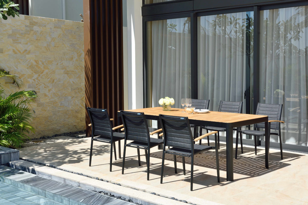 Portals Dark Rectangular Dining Table by LifestyleGarden US - product image 3 for Resin Society