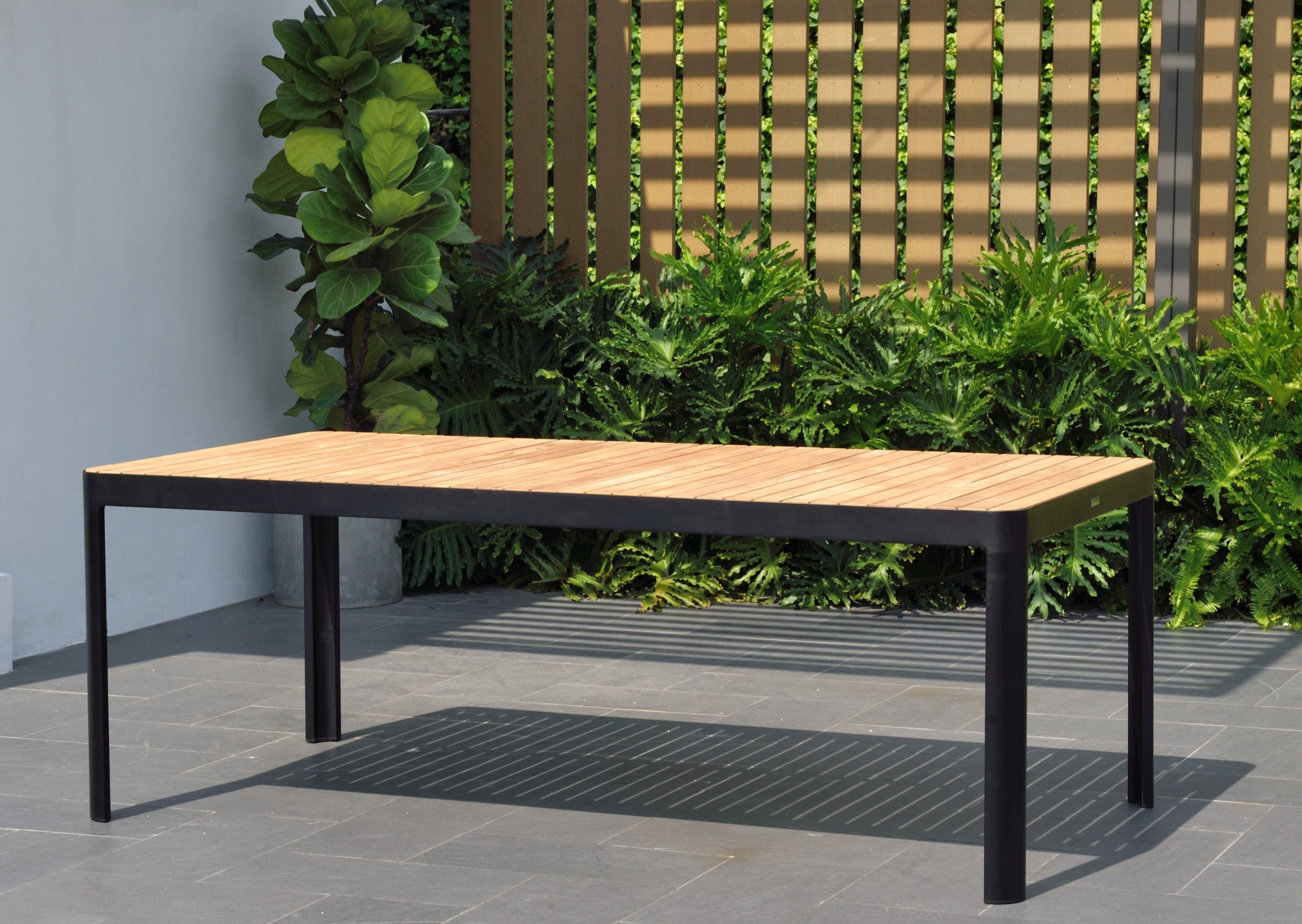 Portals Dark Rectangular Dining Table by LifestyleGarden US - main product image for Resin Society