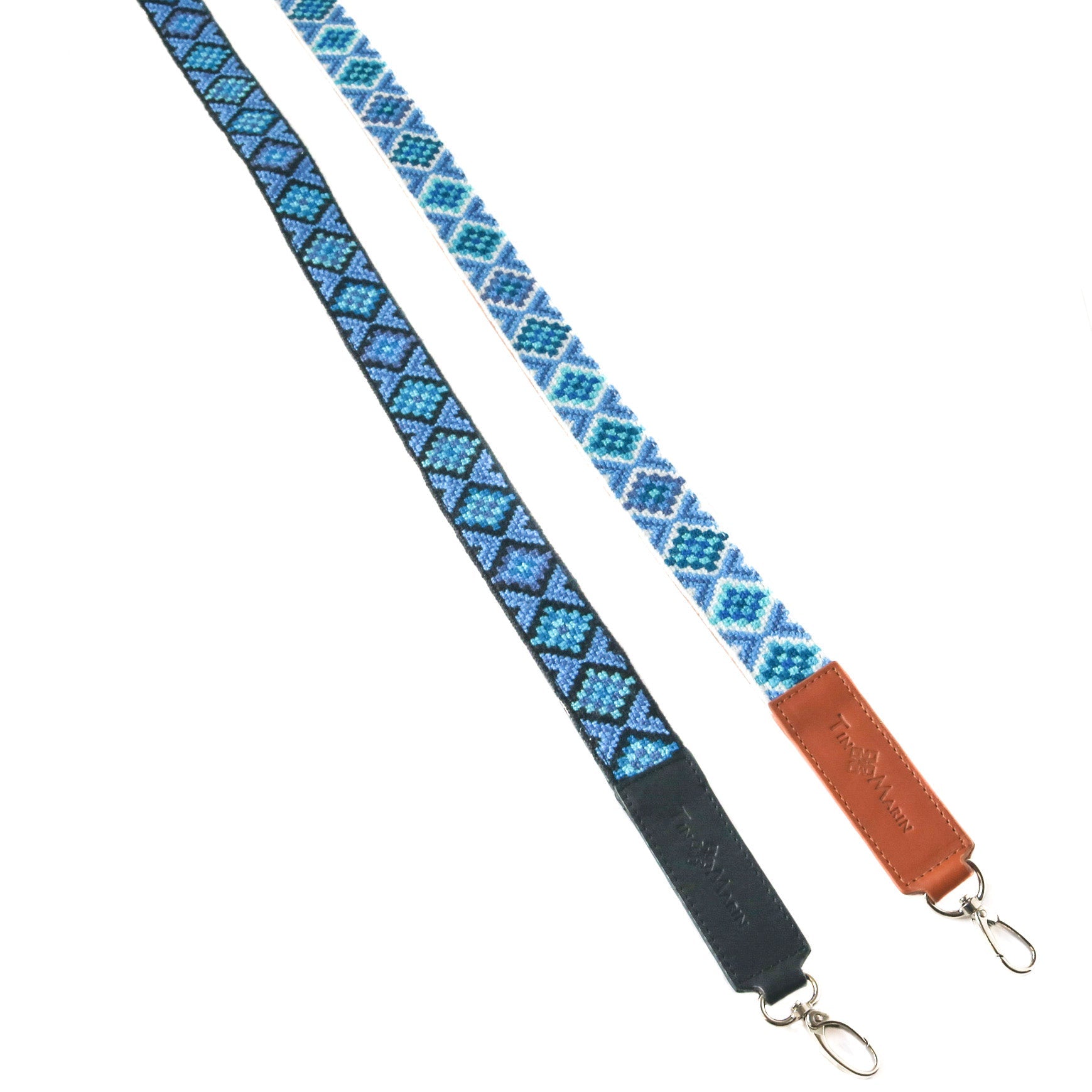 Mai Woven Bag Strap - Blue with Leather by Tin Marin Brand - product image 5 for Resin Society