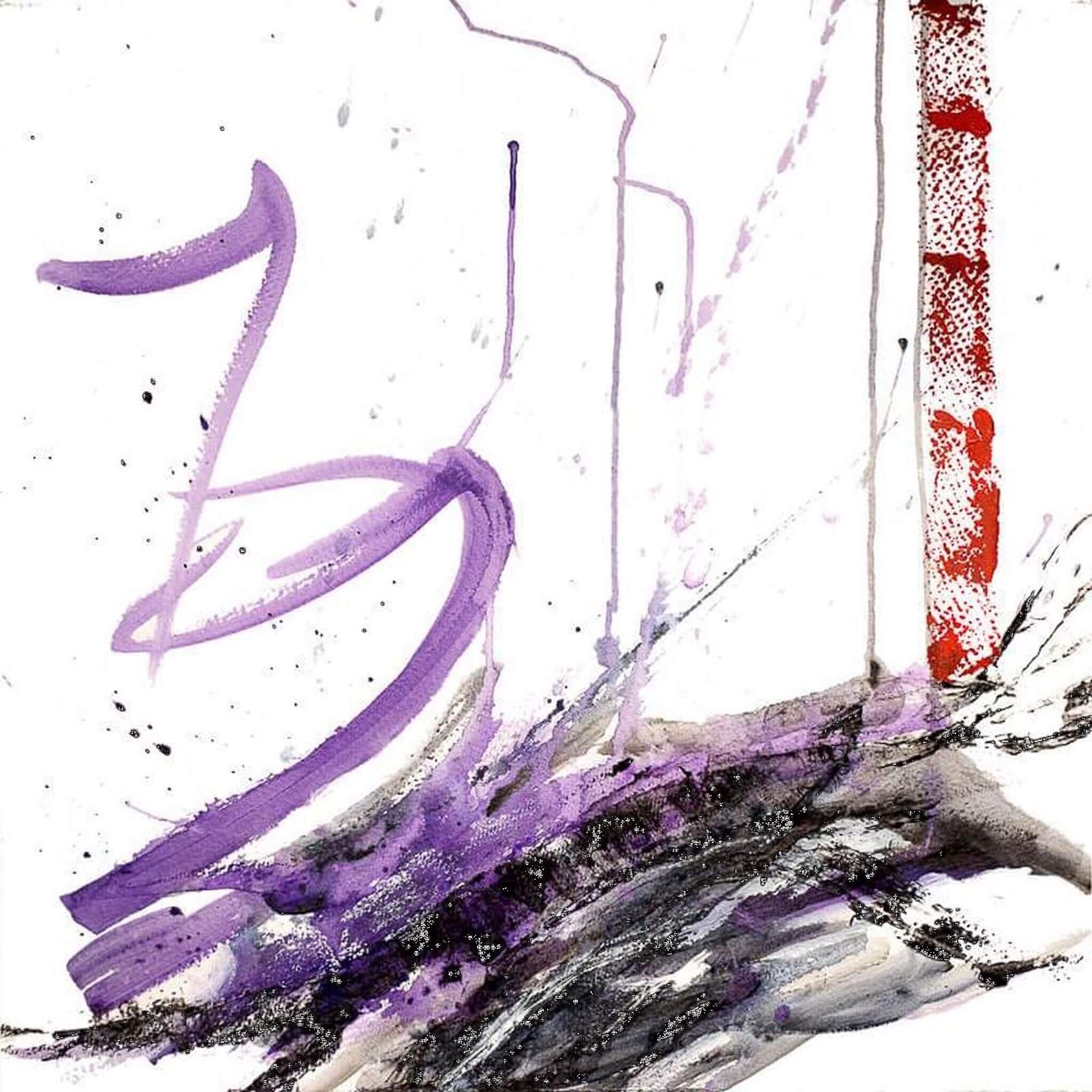 Purple and Black III Artist Enhanced Canvas Print by John Beard Collection - main product image for Resin Society