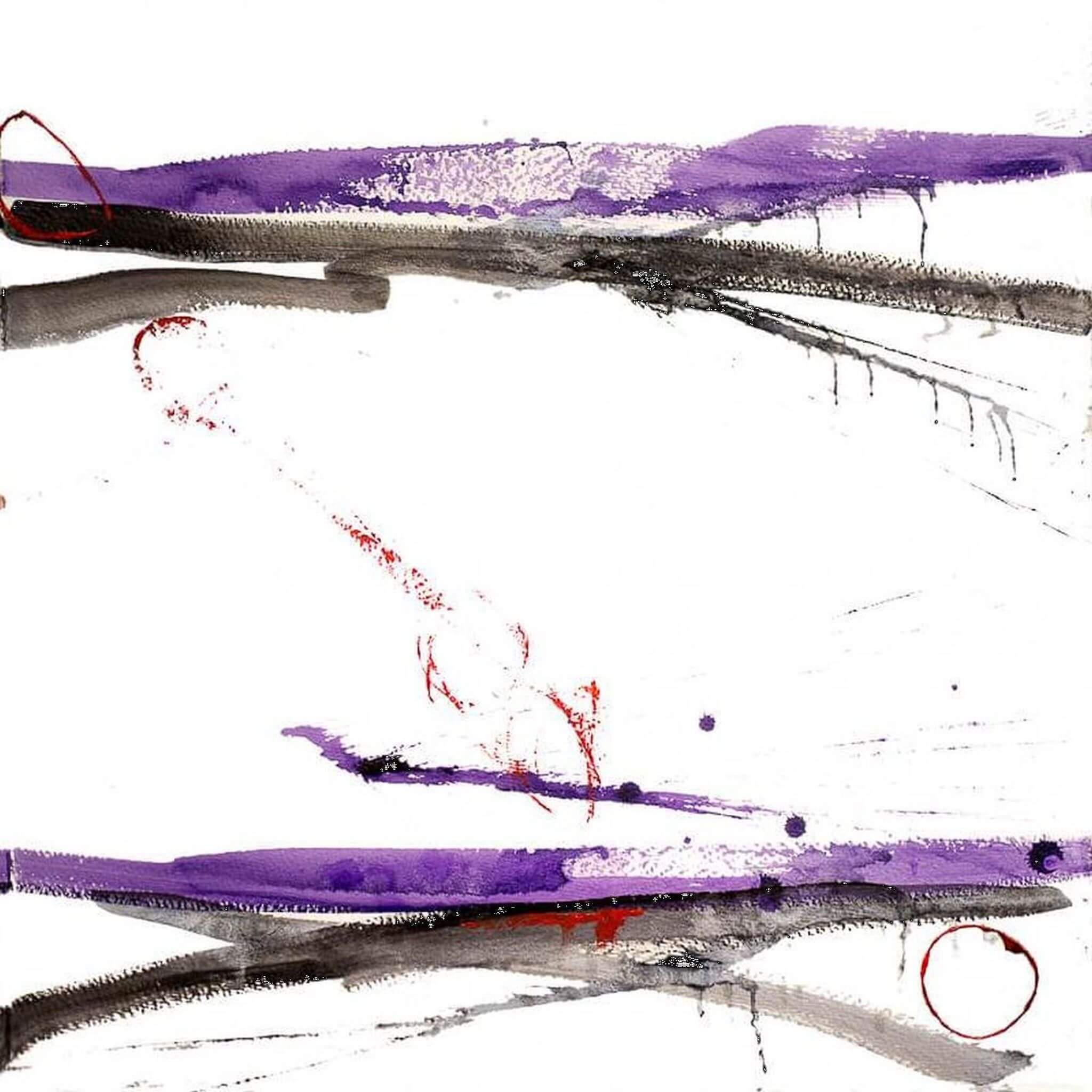 Purple and Black IV Artist Enhanced Canvas Print by John Beard Collection - main product image for Resin Society