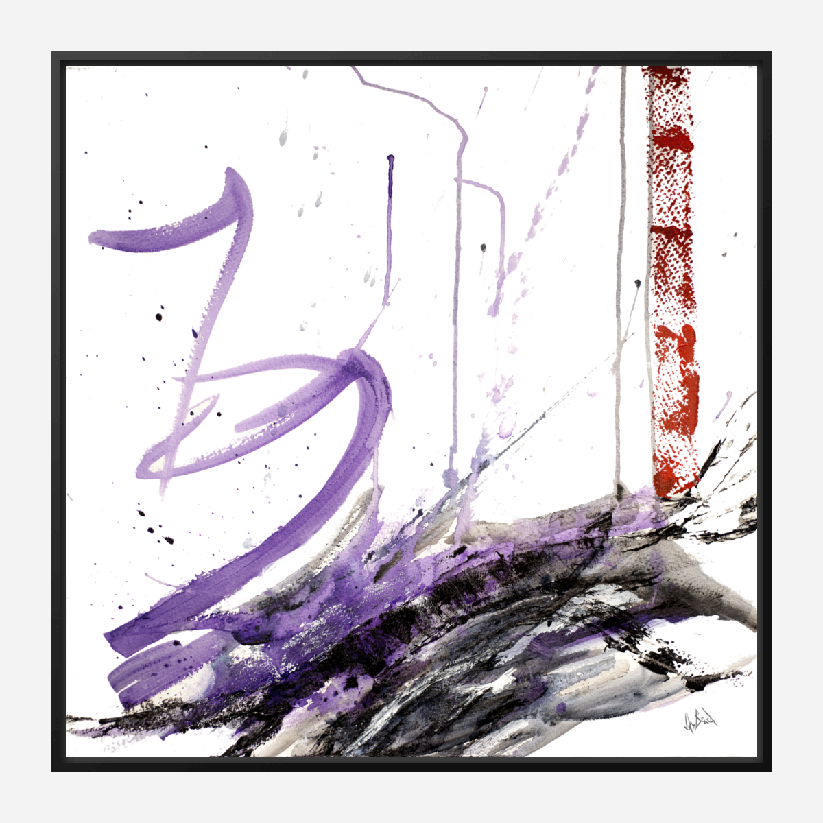 Purple and Black III Artist Enhanced Canvas Print by John Beard Collection - product image 7 for Resin Society