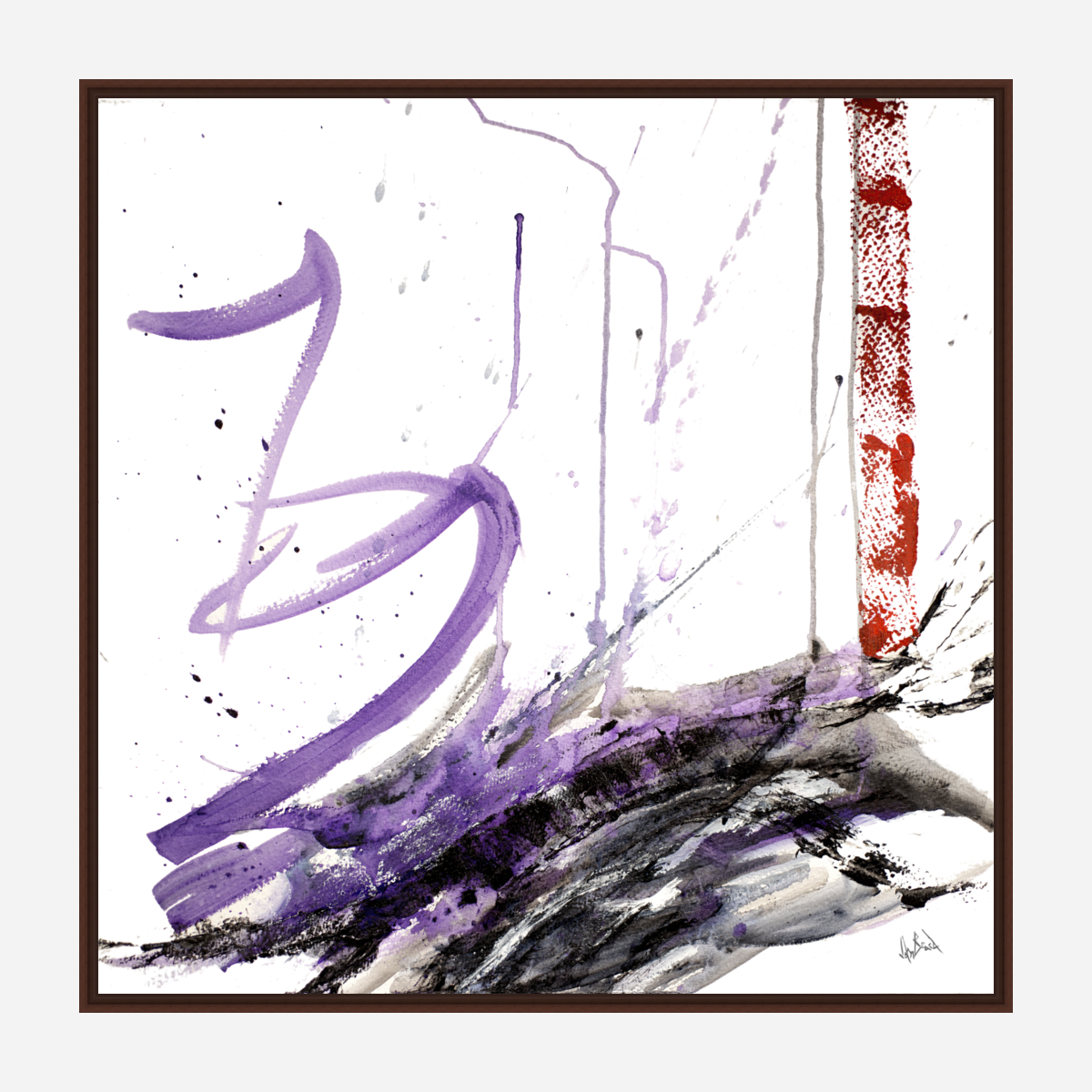 Purple and Black III Artist Enhanced Canvas Print by John Beard Collection - product image 5 for Resin Society