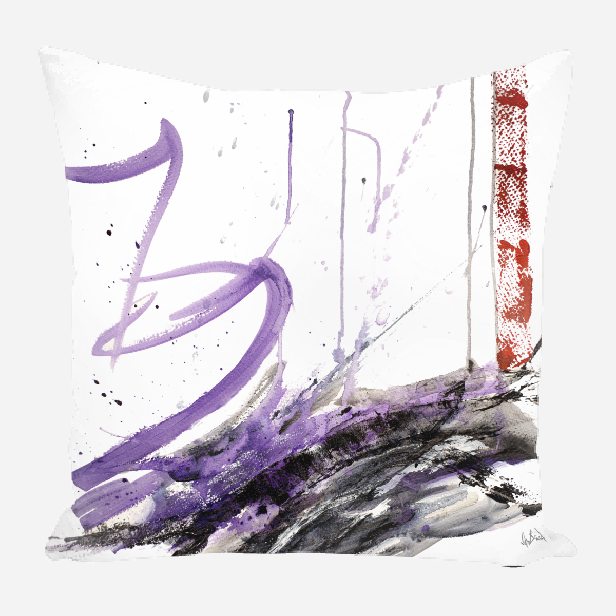 Purple and Black III Pillow by John Beard Collection - main product image for Resin Society