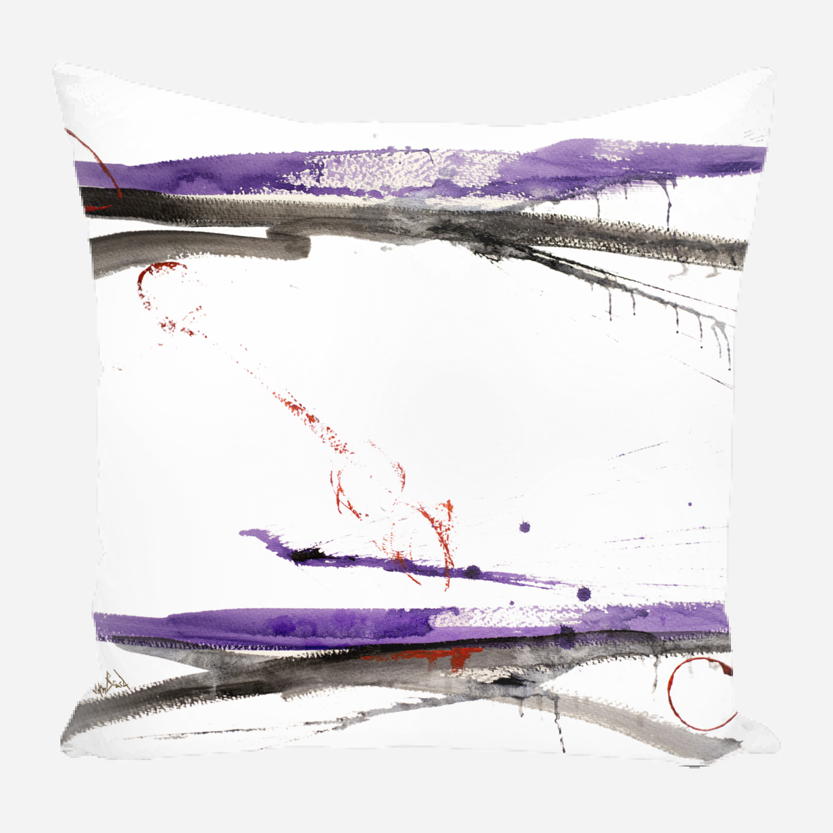 Purple and Black IV Pillow by John Beard Collection - main product image for Resin Society