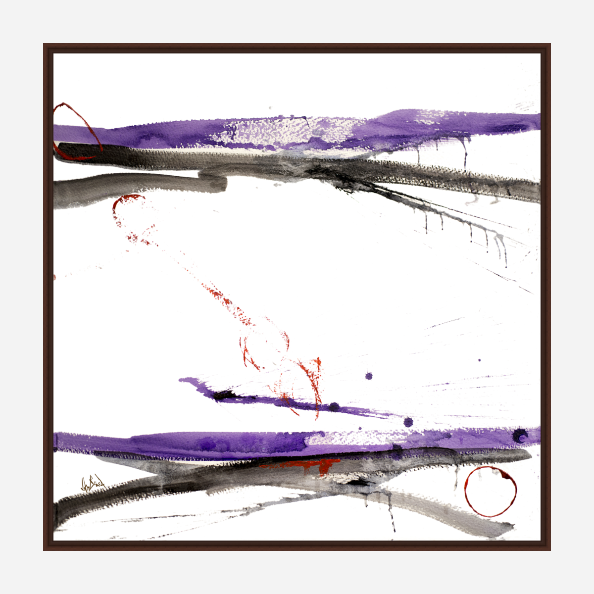 Purple and Black IV Artist Enhanced Canvas Print by John Beard Collection - product image 5 for Resin Society