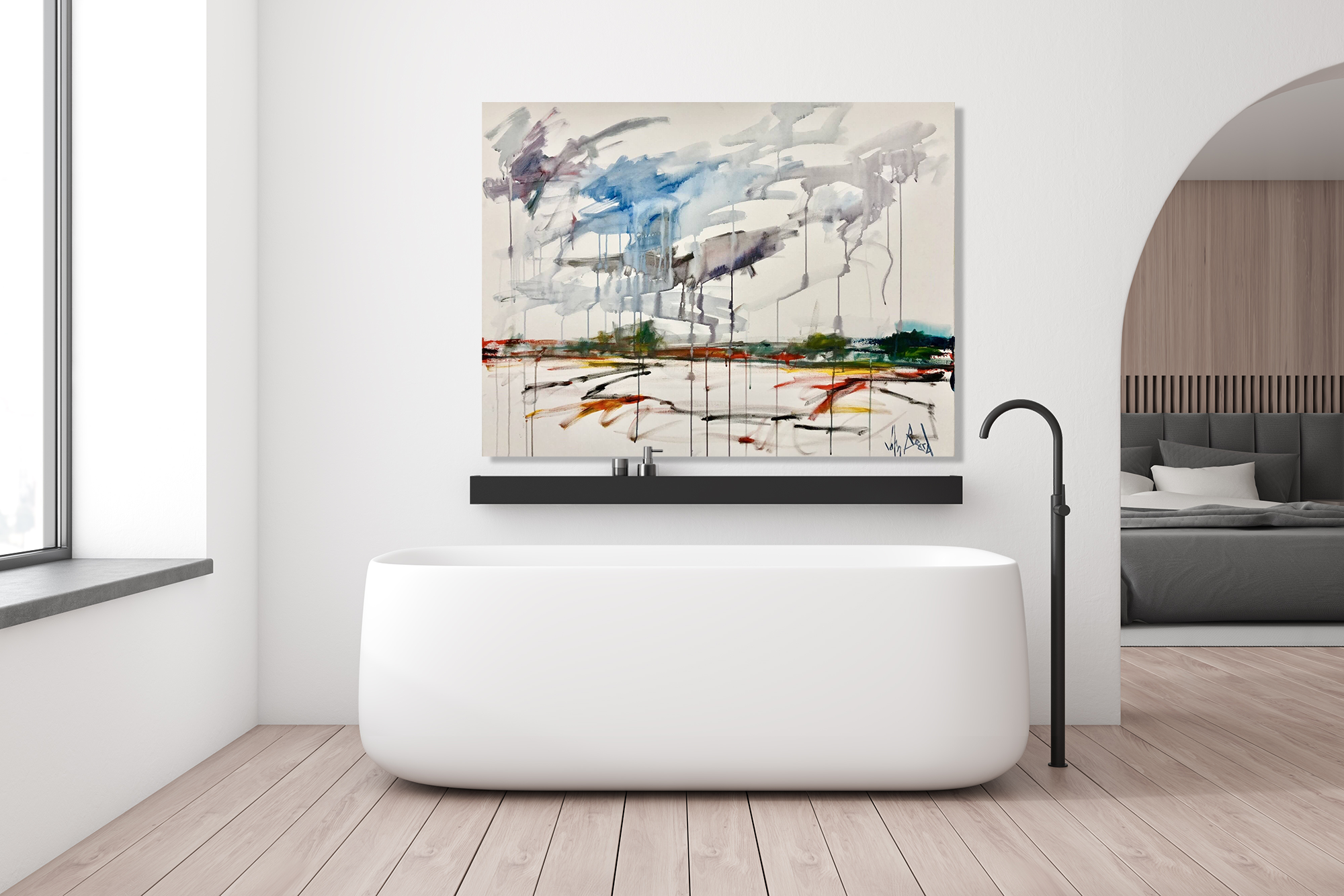 Purple Rain Artist Enhanced Canvas Print by John Beard Collection - product image 4 for Resin Society