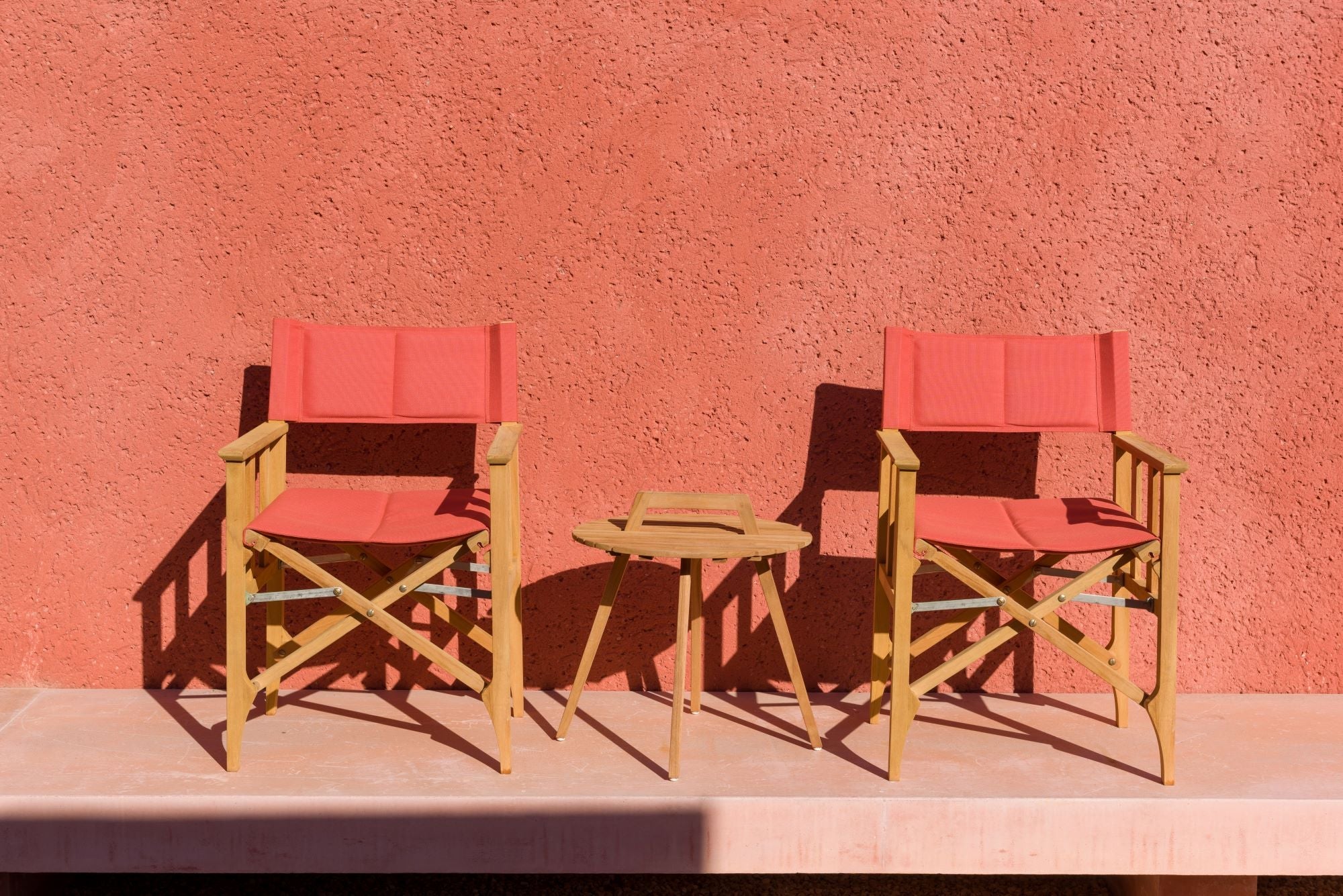 Zircon Teak Director Chair – Red - 1 Piece by LifestyleGarden US - product image 4 for Resin Society