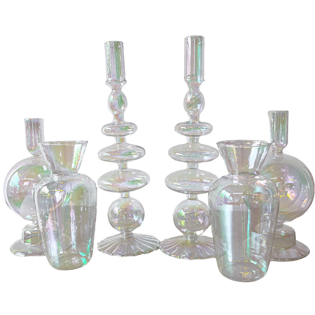 Rainbow Prism Bauble Candle Holder - Pair by Ro'Table - product image 5 for Resin Society
