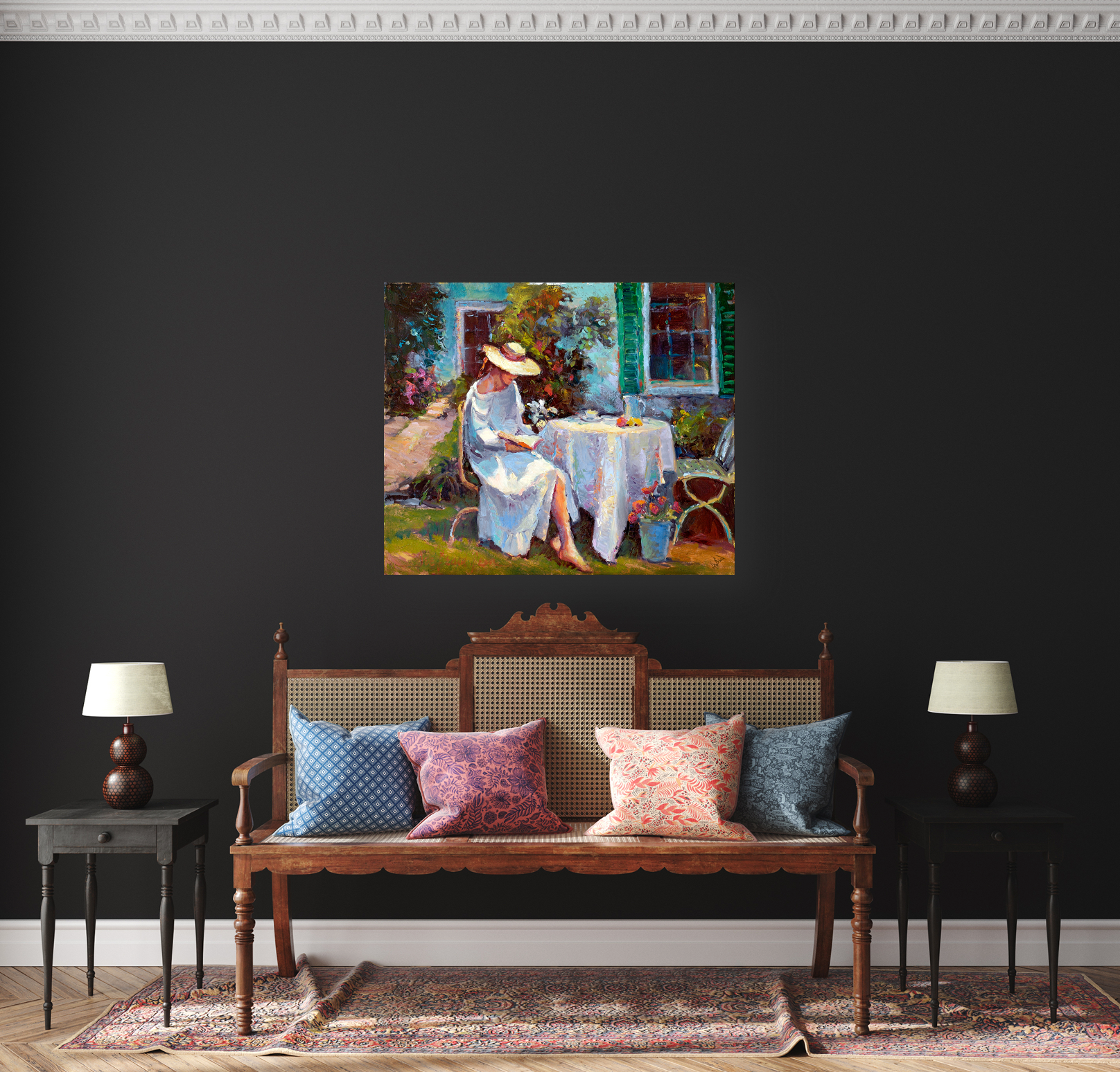 Reading in the Garden by John Beard Collection - product image 3 for Resin Society