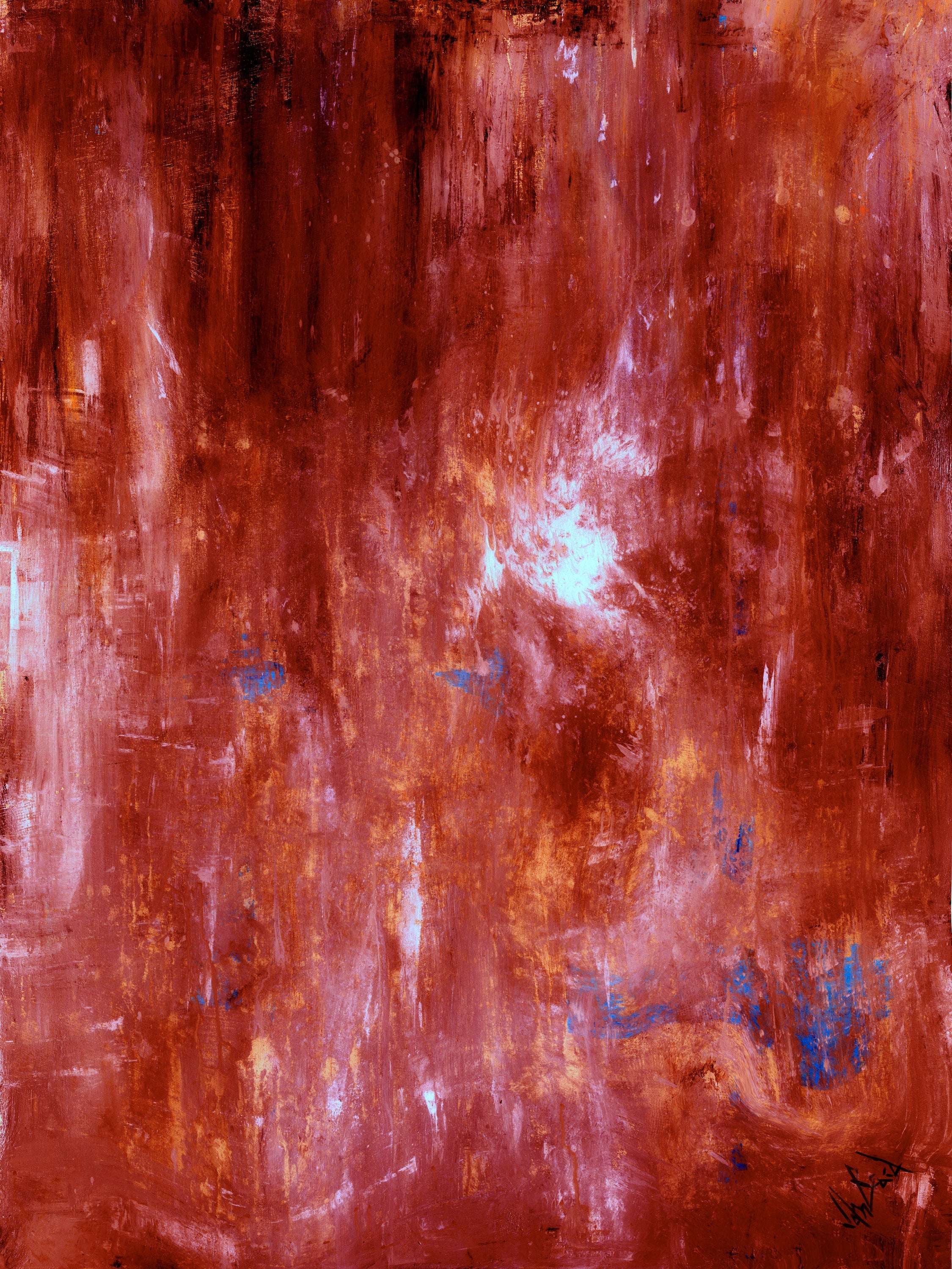 Red Carnation Artist Enhanced Canvas Print by John Beard Collection - main product image for Resin Society
