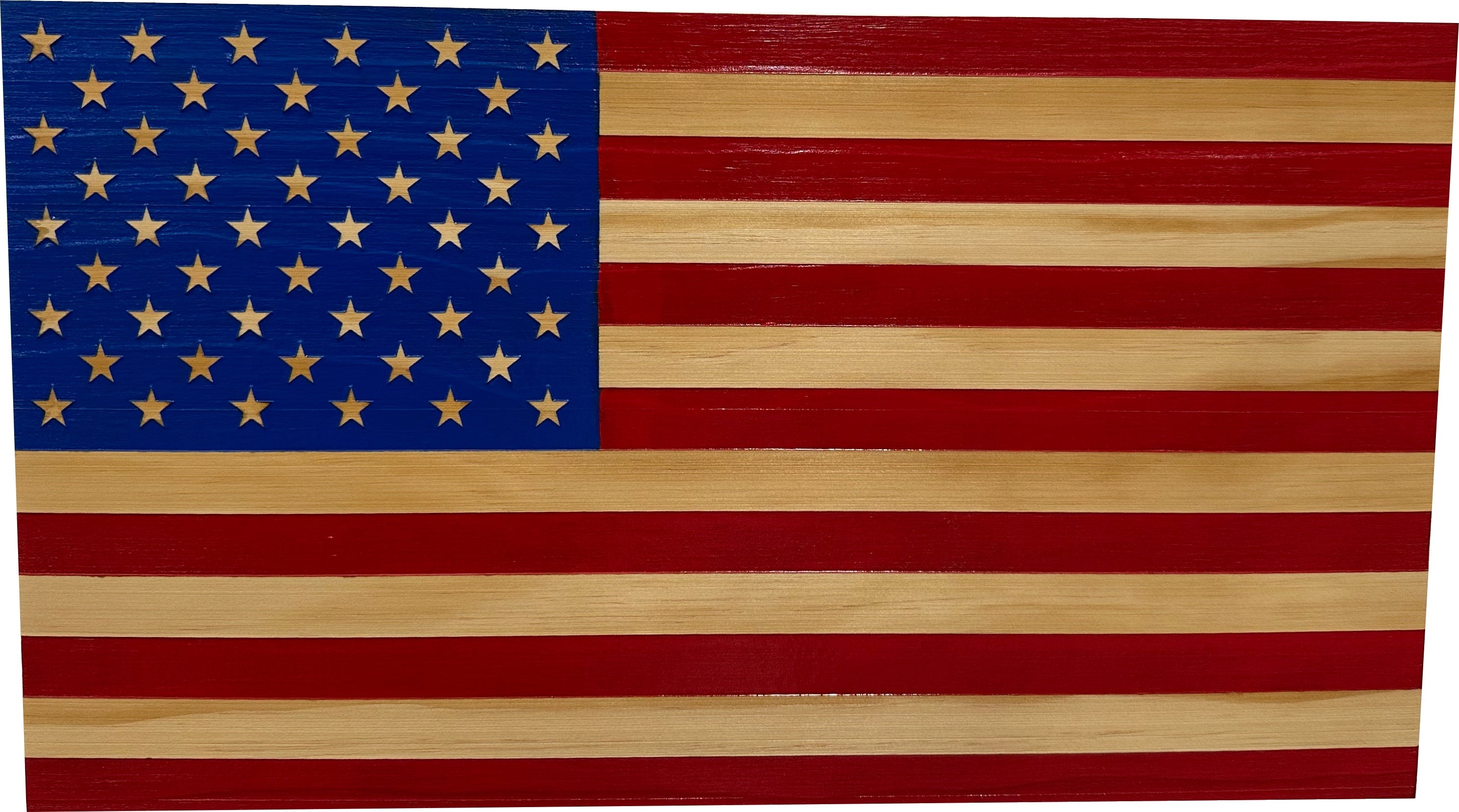 American Flag Decorative & Secure Wall-Mounted Gun Cabinet (Red & Blue) by Bellewood Designs - product image 3 for Resin Society