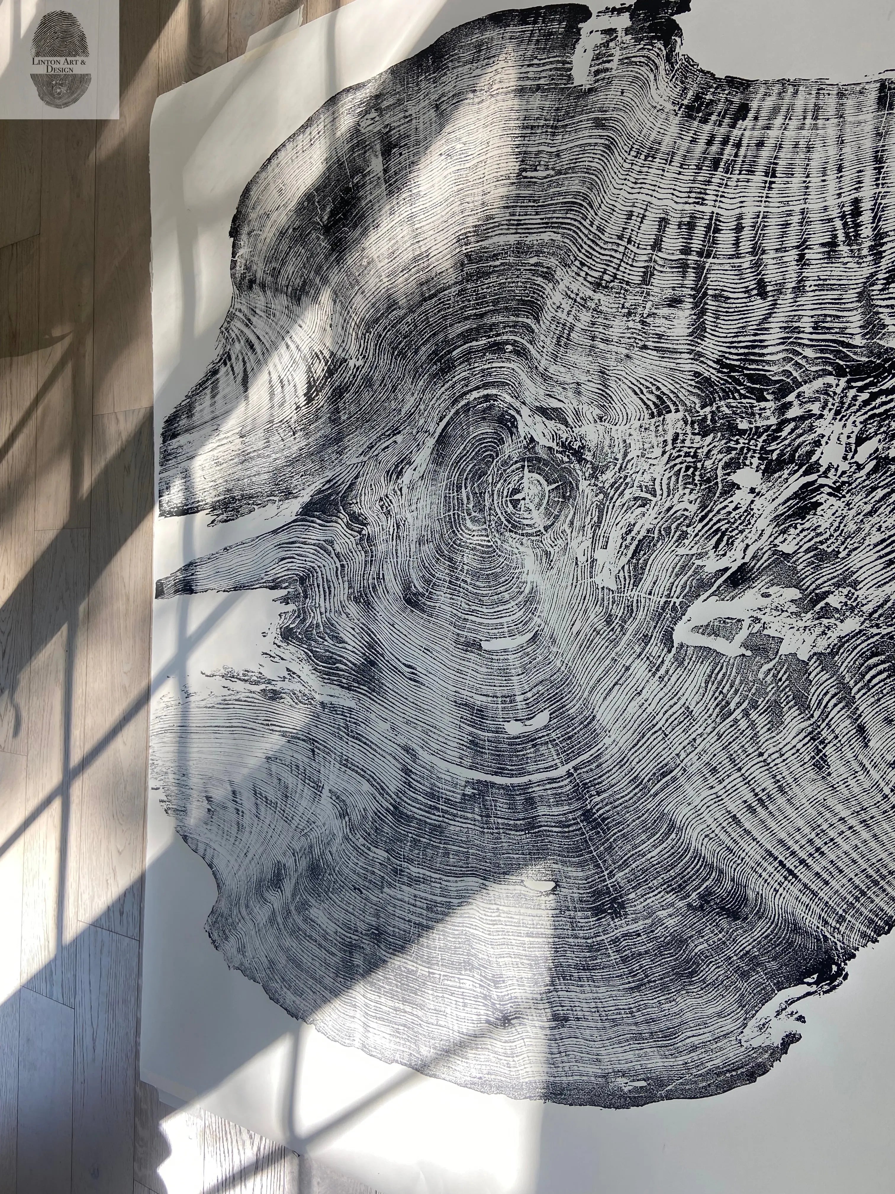 Redwood Tree, Tree Ring Print, California Coast, Wood Slice Wall Art by lintonart - product image 8 for Resin Society