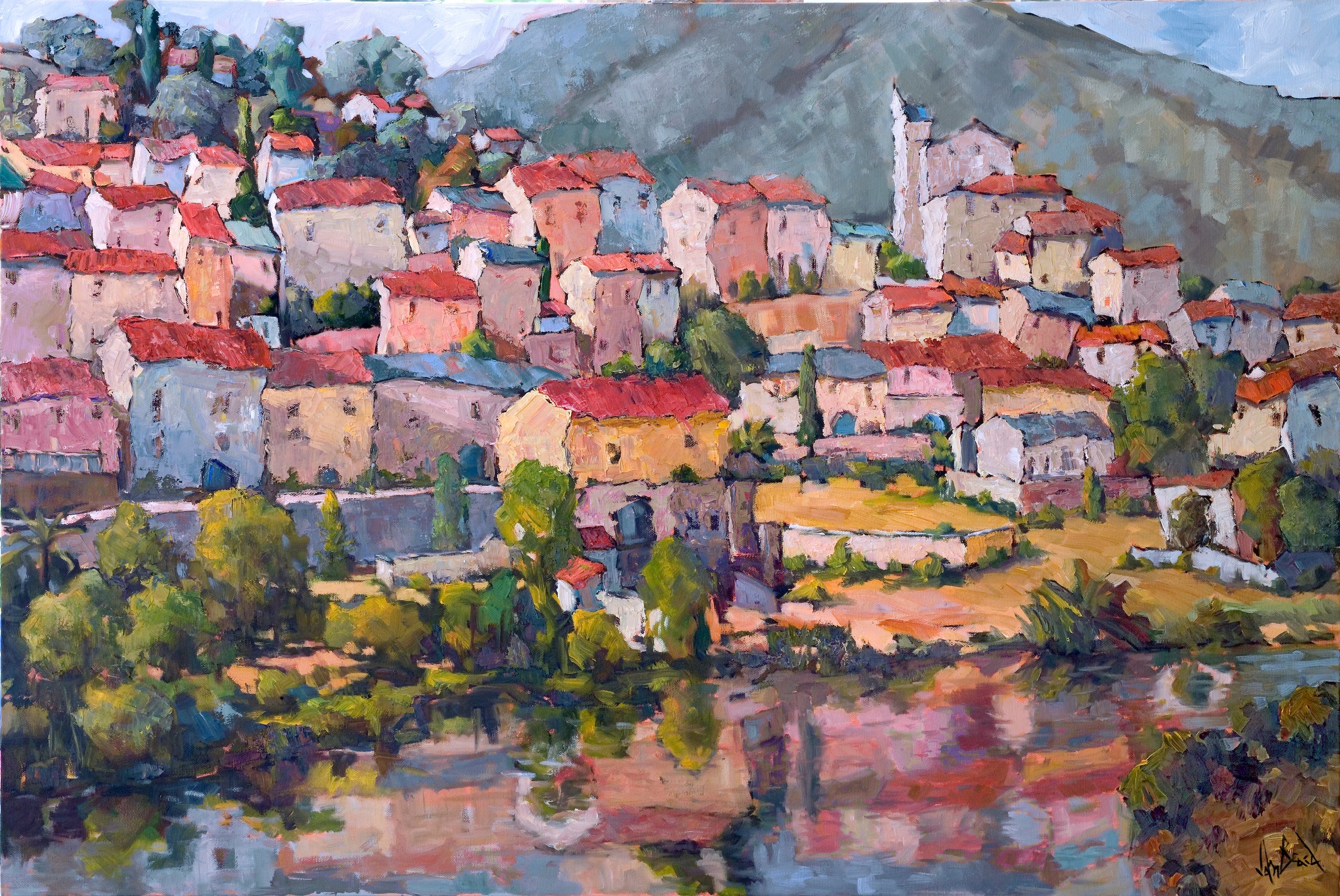 Reflections Artist Enhanced Canvas Print by John Beard Collection - main product image for Resin Society
