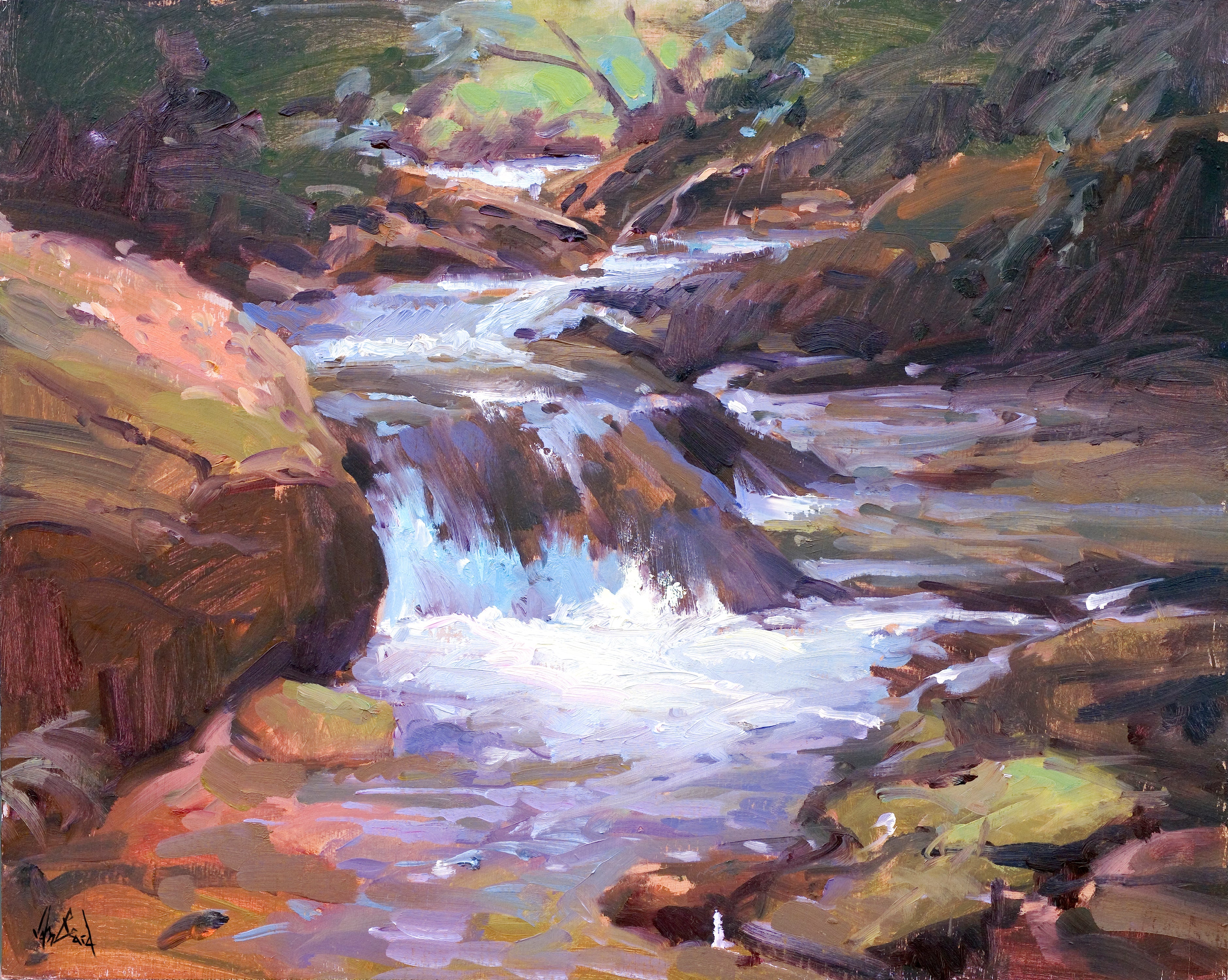 River Rapid Artist Enhanced Canvas Print by John Beard Collection - main product image for Resin Society
