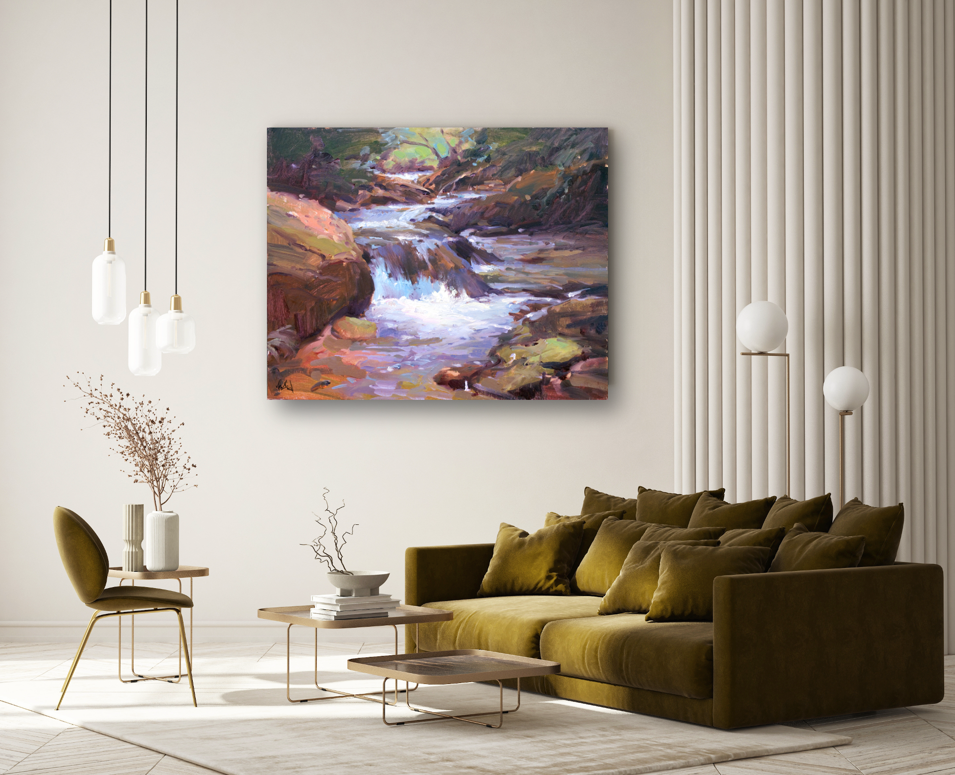 River Rapid Artist Enhanced Canvas Print by John Beard Collection - product image 4 for Resin Society
