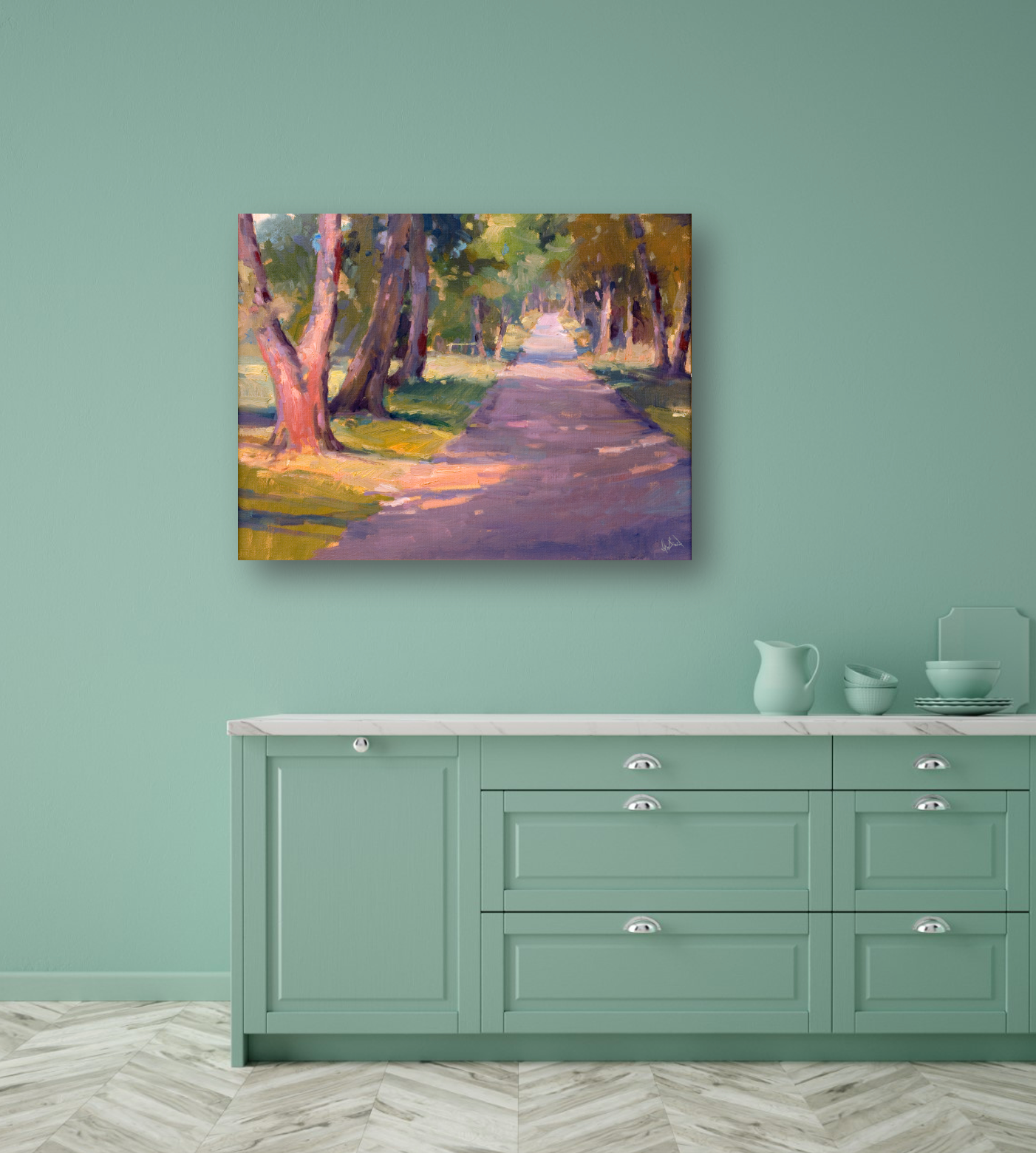Roadside Shadow Artist Enhanced Canvas Print by John Beard Collection - product image 2 for Resin Society