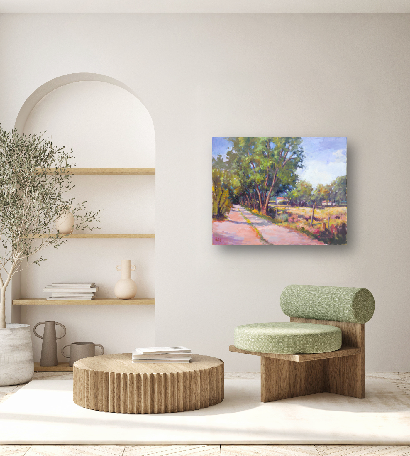 Roadside Trees Artist Enhanced Canvas Print by John Beard Collection - product image 4 for Resin Society