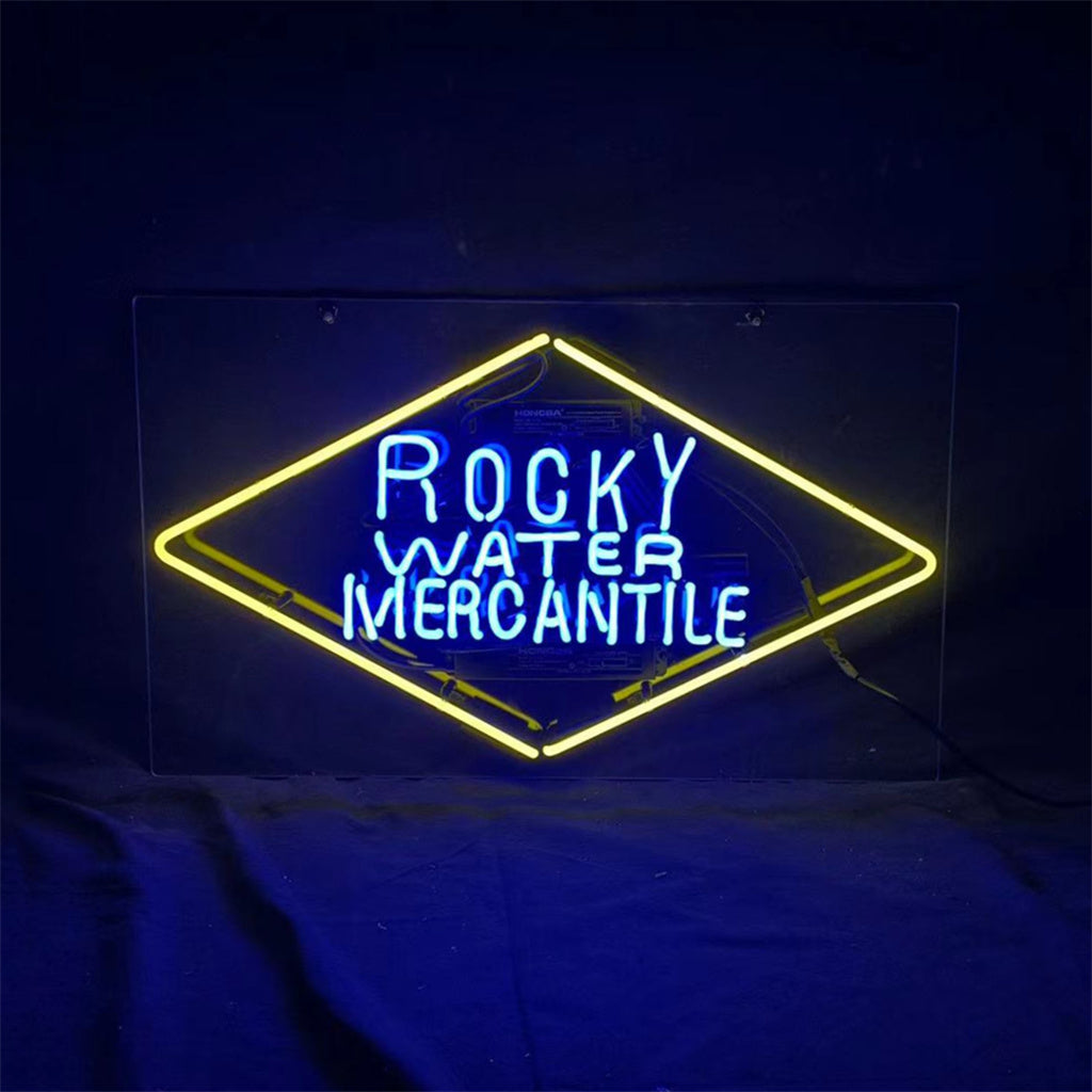 Rocky Water Mercantile Neon Sign Light by Neon Signs Land - product image 2 for Resin Society
