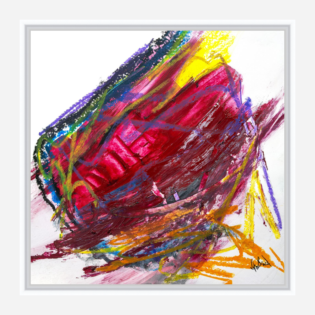 Ruby 48x48 Artist Enhanced Canvas Print