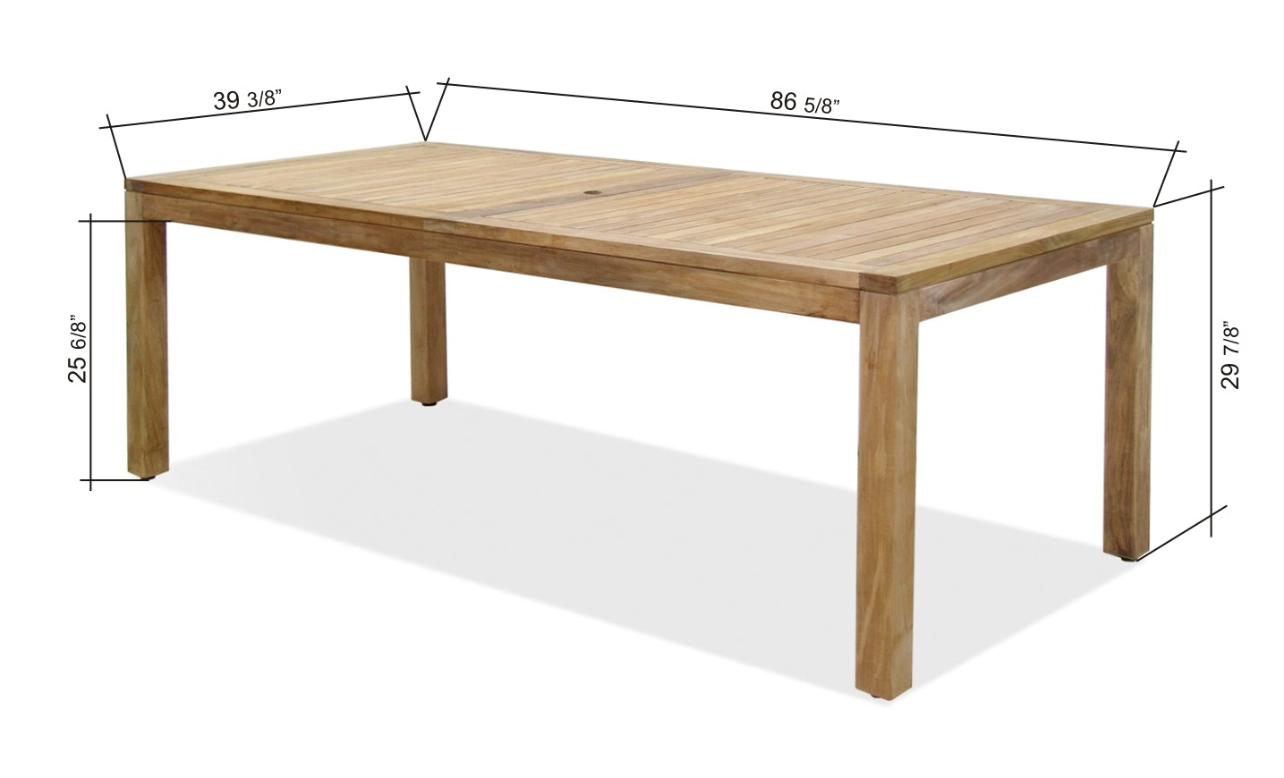 Rinjani Rectangular Big Teak Table by LifestyleGarden US - product image 7 for Resin Society