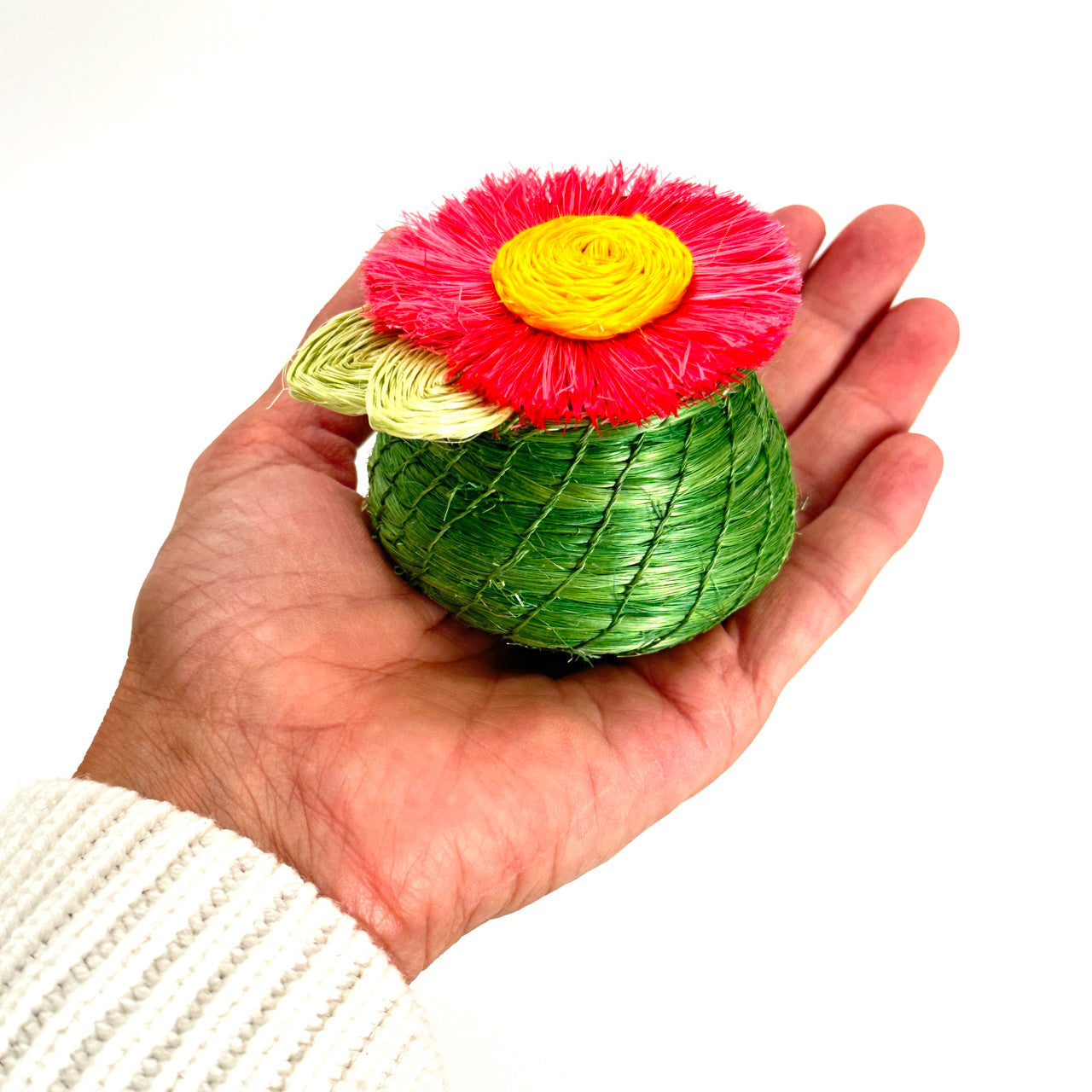 Pink Sunflower Tiny Basket by Mbare Ltd - product image 2 for Resin Society