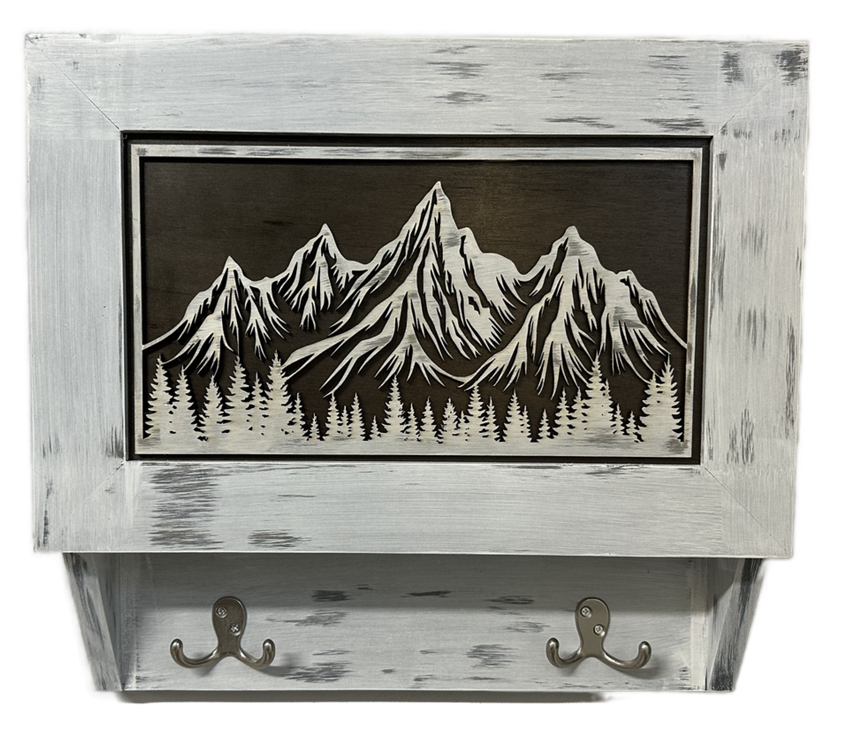Hidden Gun Safe Coat Rack Snow Mountain Wall Decoration Concealed Shelf by Bellewood Designs - product image 10 for Resin Society
