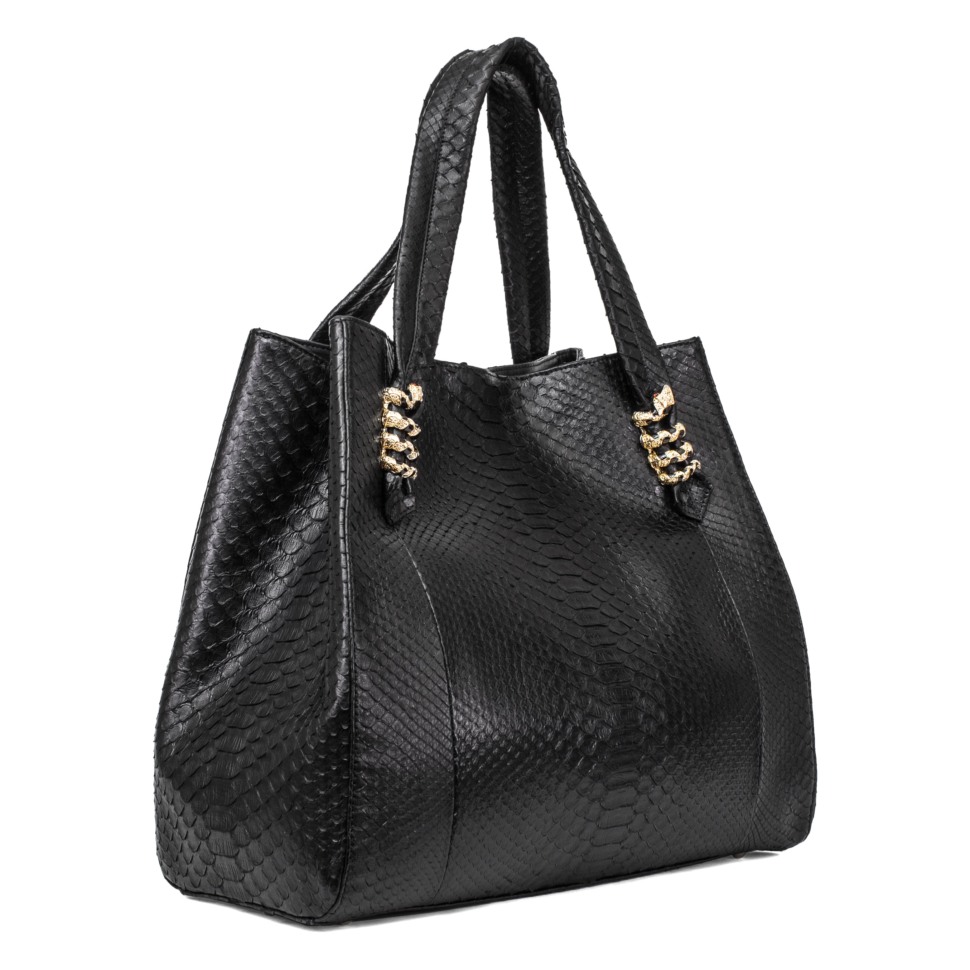 Large Black Python Shopper Bag by Allysa Payne Beverly Hills - product image 3 for Resin Society