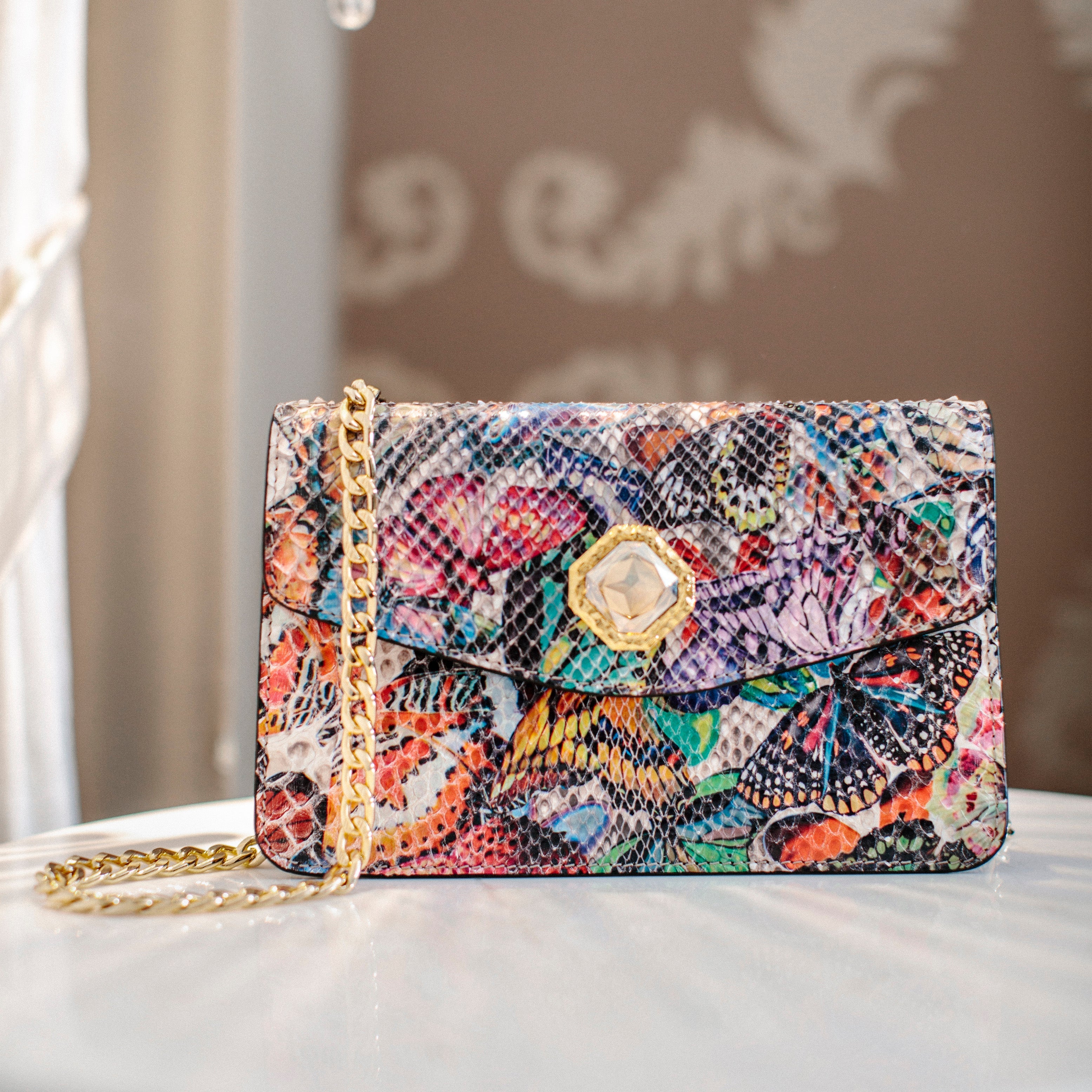 Butterfly Clutch With Custom Swarovski Stone by Allysa Payne Beverly Hills - product image 2 for Resin Society