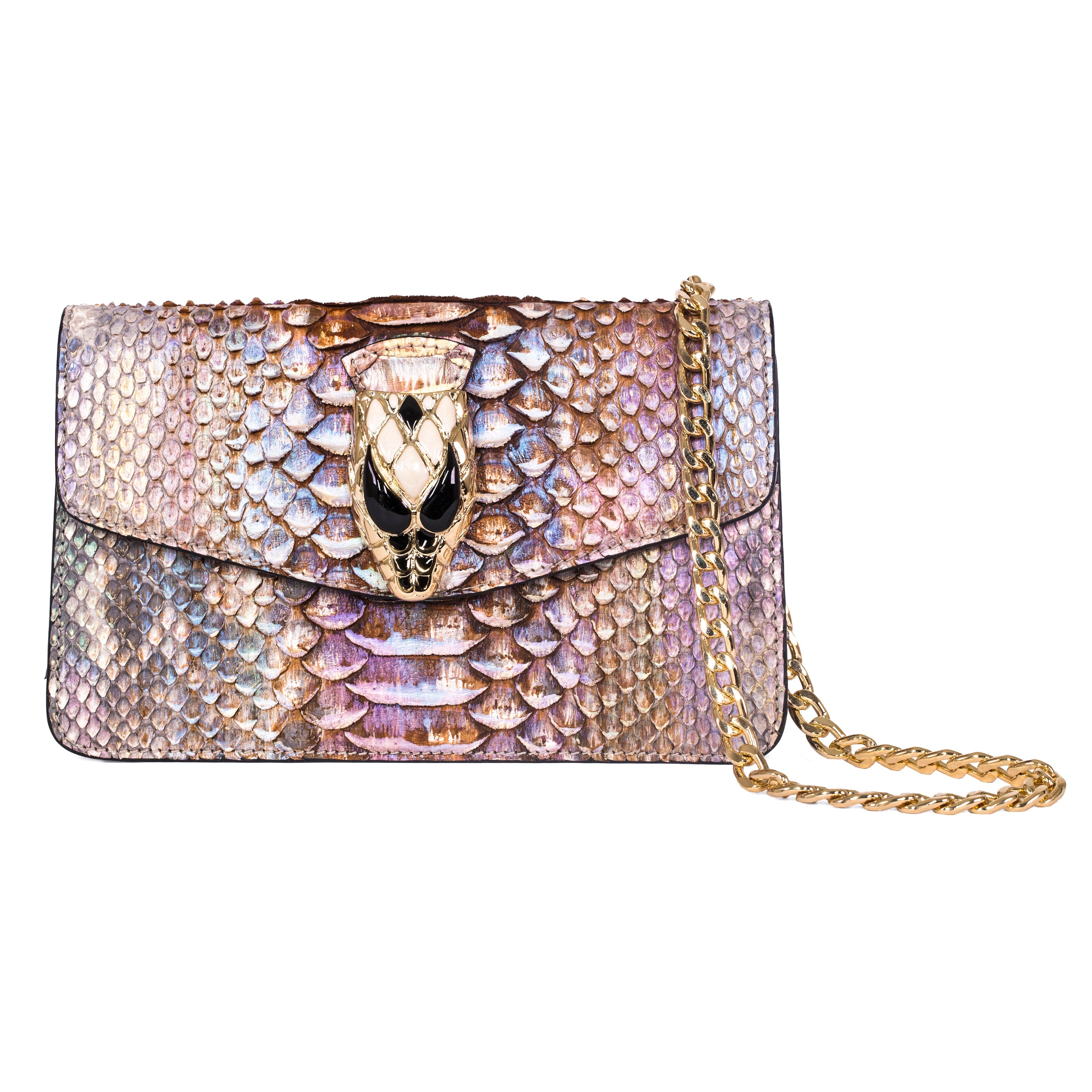 Iridescent Python Clutch with Snake Head by Allysa Payne Beverly Hills - product image 2 for Resin Society