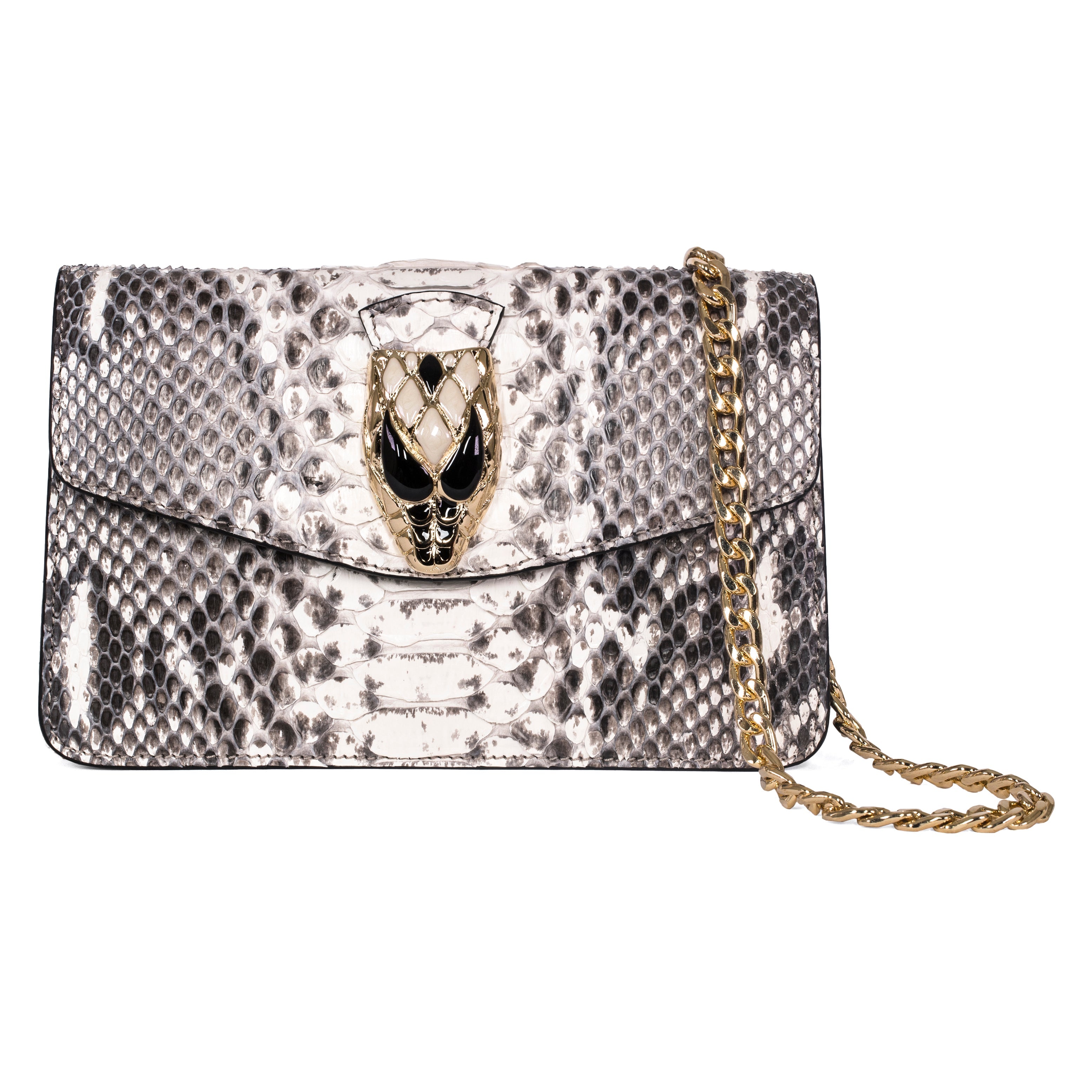 Natural Python Clutch With Snake Head by Allysa Payne Beverly Hills - product image 2 for Resin Society