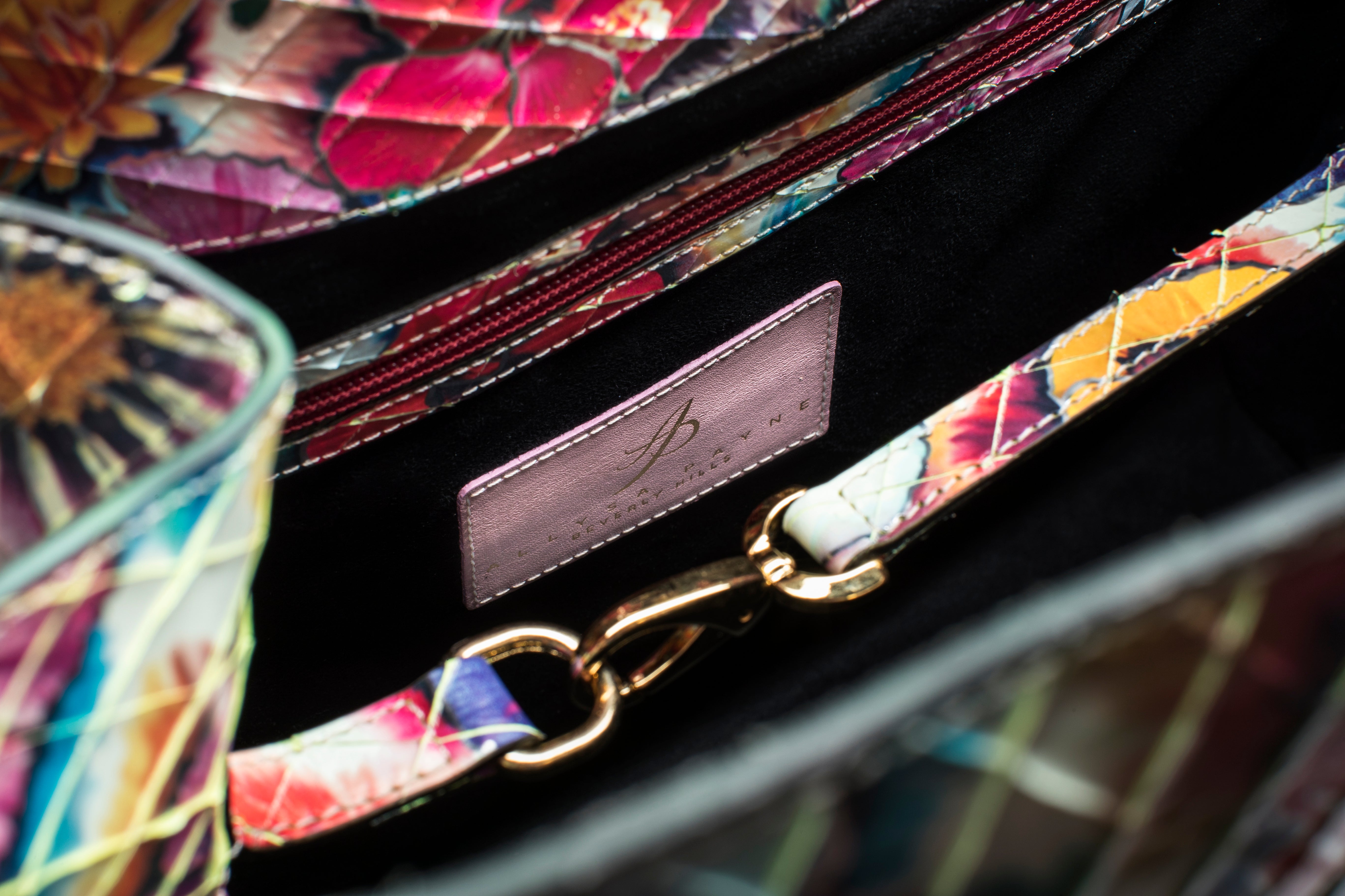 Large Floral Leather Tote Bag by Allysa Payne Beverly Hills - product image 6 for Resin Society