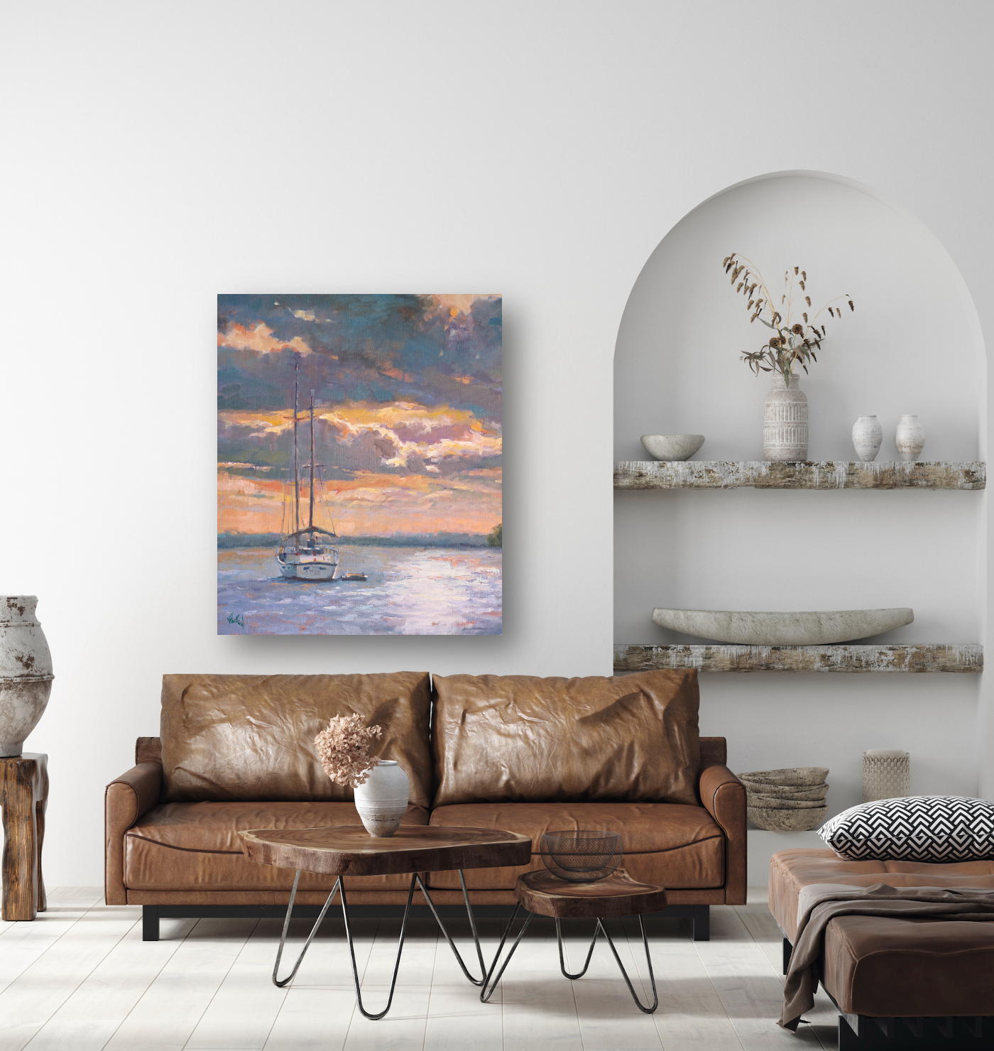 Safe Harbor Artist Enhanced Canvas Print by John Beard Collection - product image 3 for Resin Society