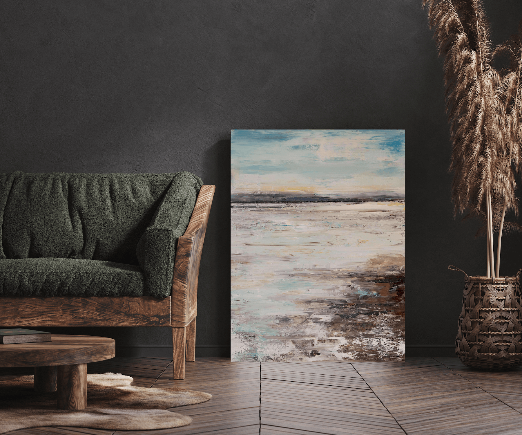 Sand Bar Artist Enhanced Canvas Print by John Beard Collection - product image 2 for Resin Society