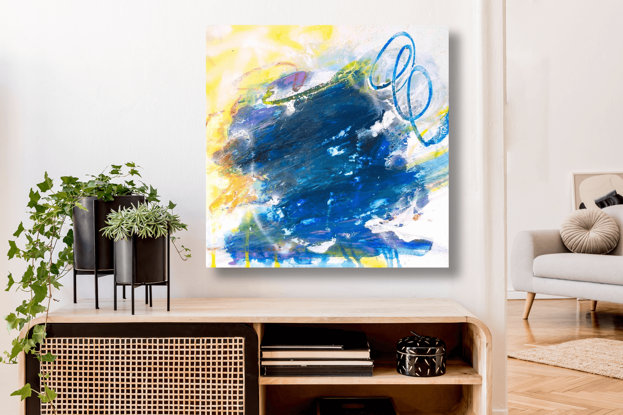 Sapphire Artist Enhanced Canvas Print by John Beard Collection - product image 4 for Resin Society