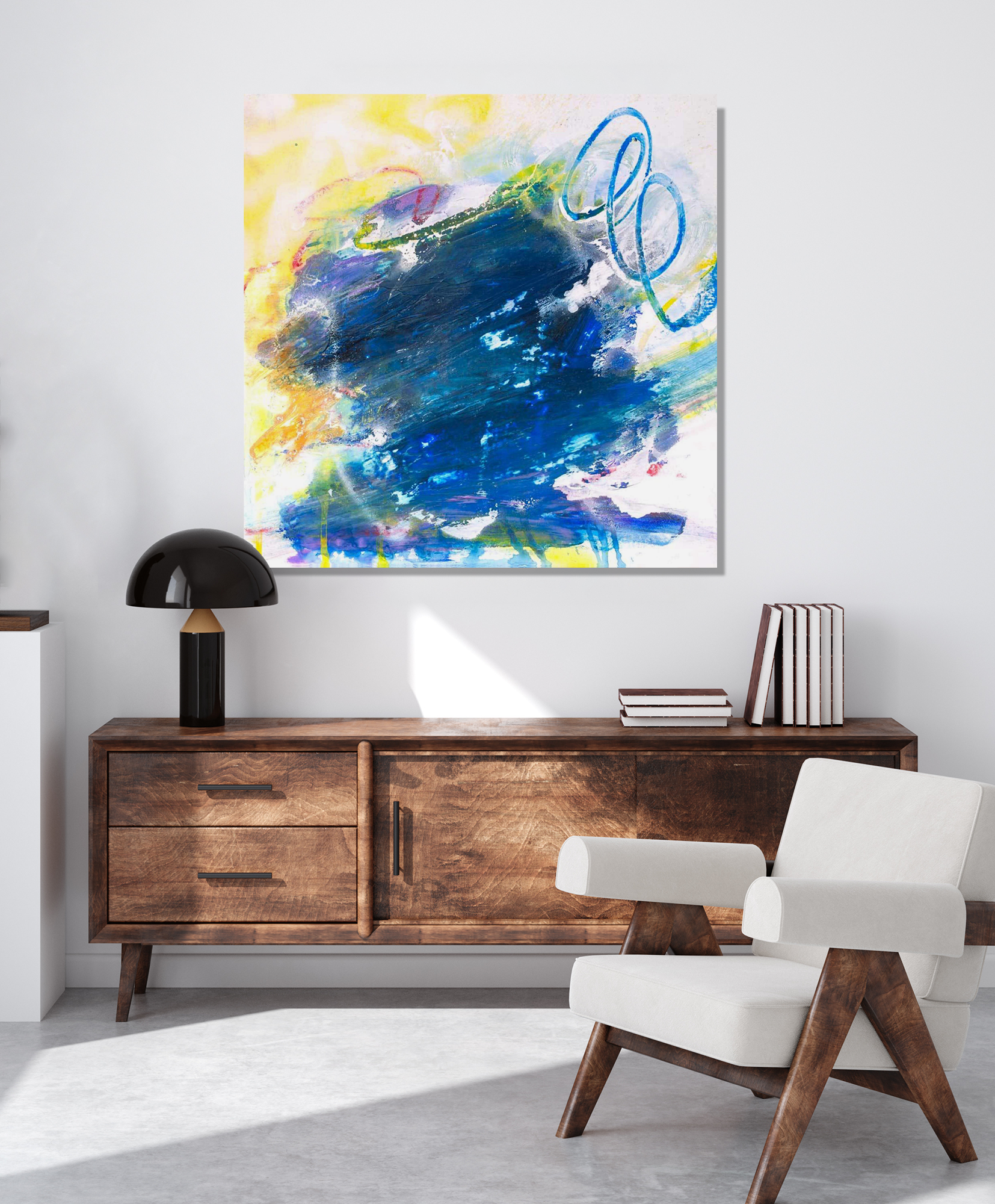 Sapphire Artist Enhanced Canvas Print by John Beard Collection - product image 3 for Resin Society