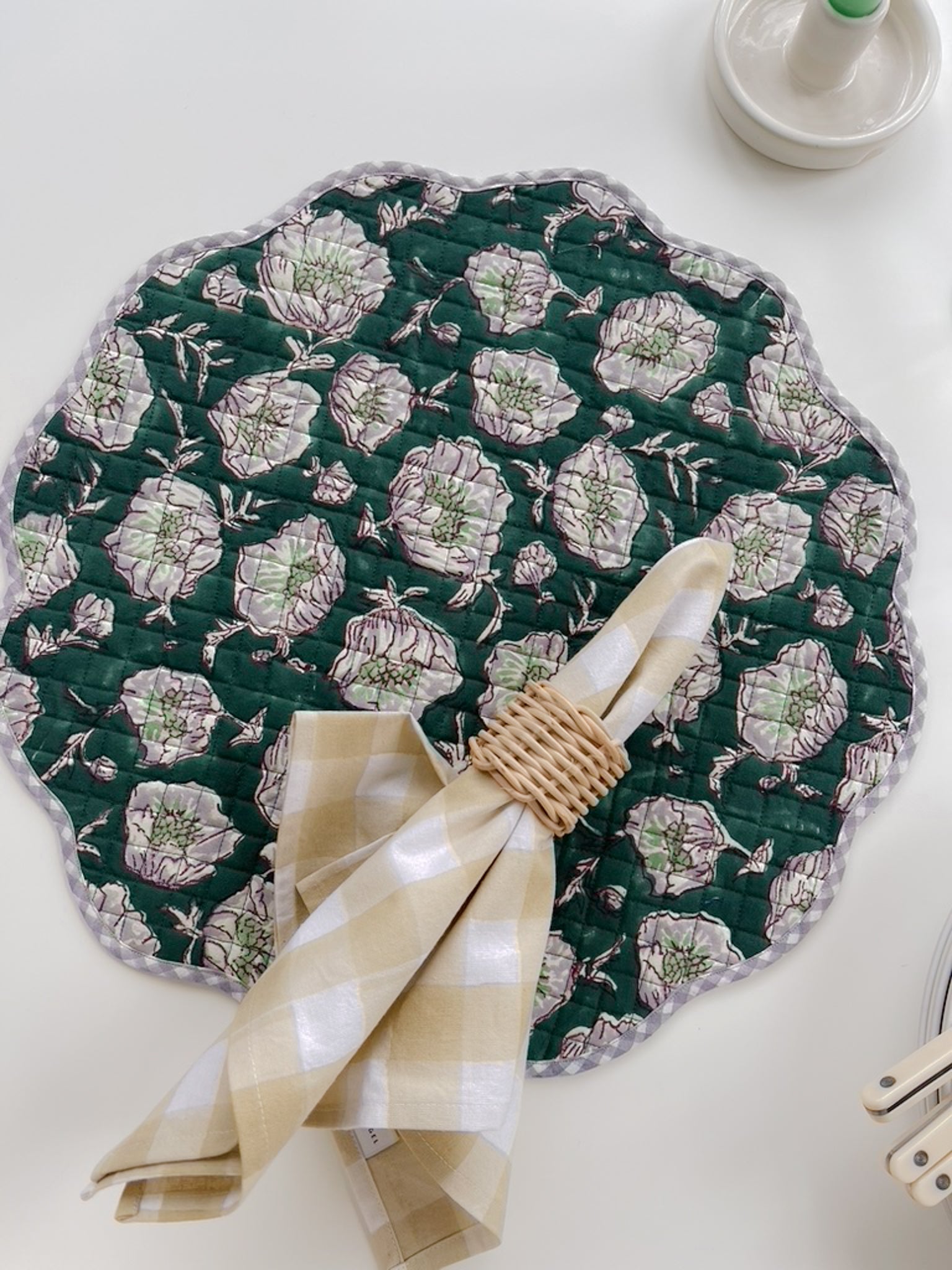 Floral Scalloped Placemats by Sarah Spiegel - product image 3 for Resin Society