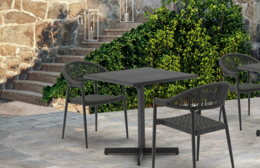 Belle Outdoor Dining Table detail image - Resin Society