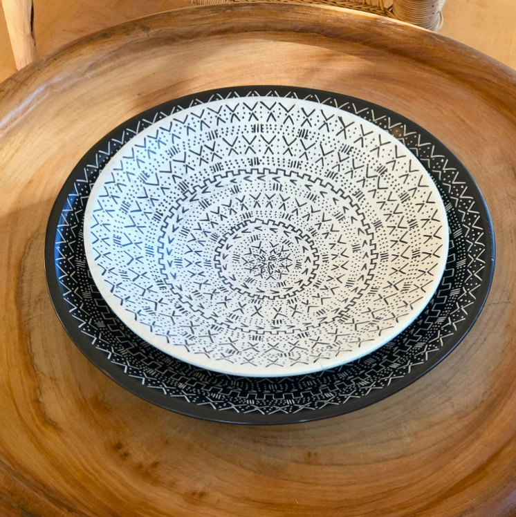 Mud Cloth Natural Platter - 10" by Mbare Ltd - product image 2 for Resin Society