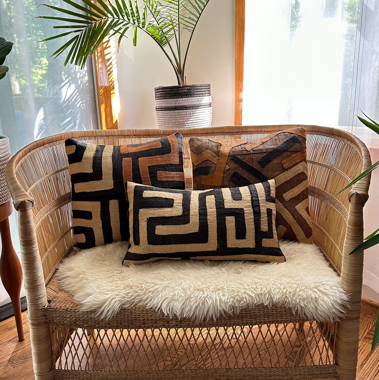 Kuba Cloth Pillow Cover - Rectangular by Mbare Ltd - product image 3 for Resin Society