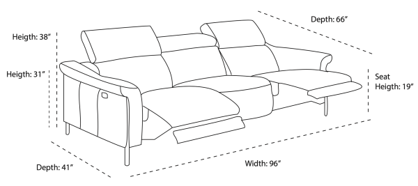 Martine Recliner Sofa detail image - Resin Society