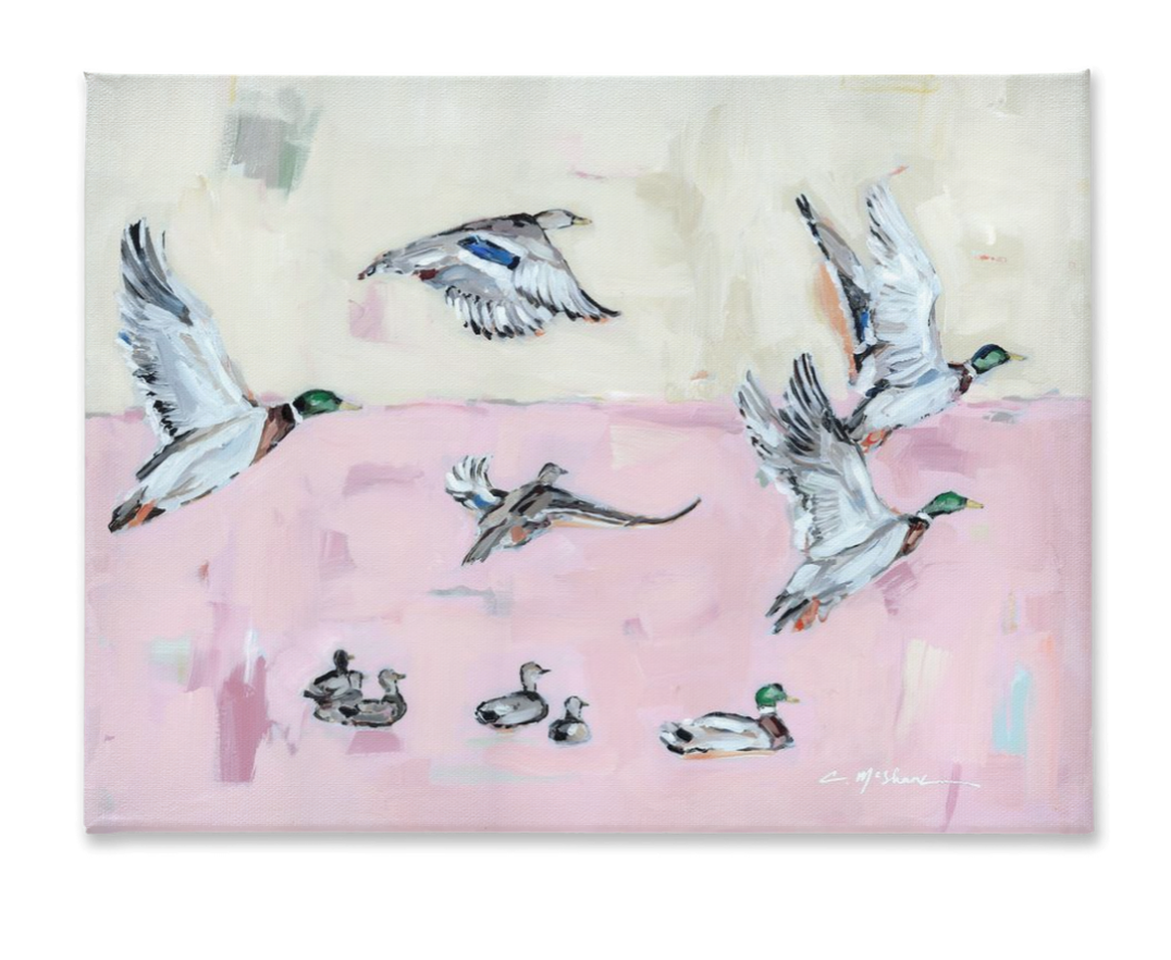 "Taking Off" pinks on canvas by Chelsea McShane Art - product image 2 for Resin Society