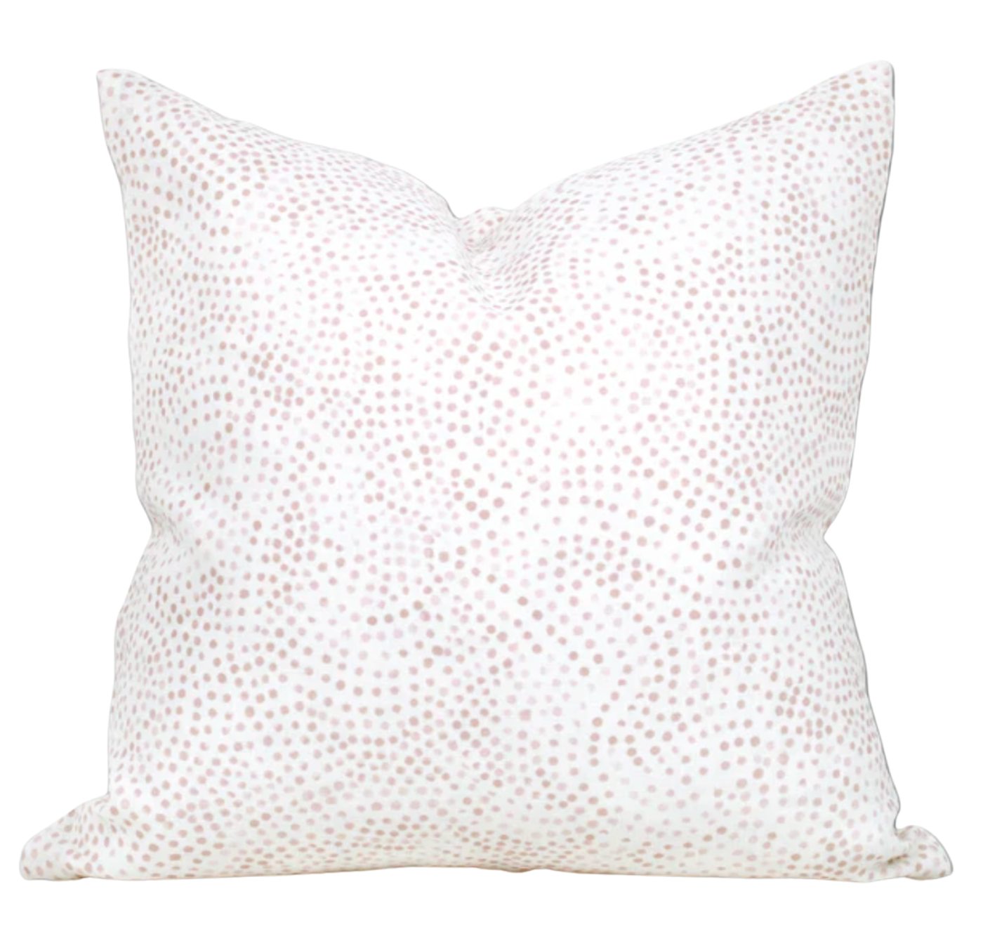 Cadiz Pillow Cover in blush color featuring printed fabric front and ivory linen back