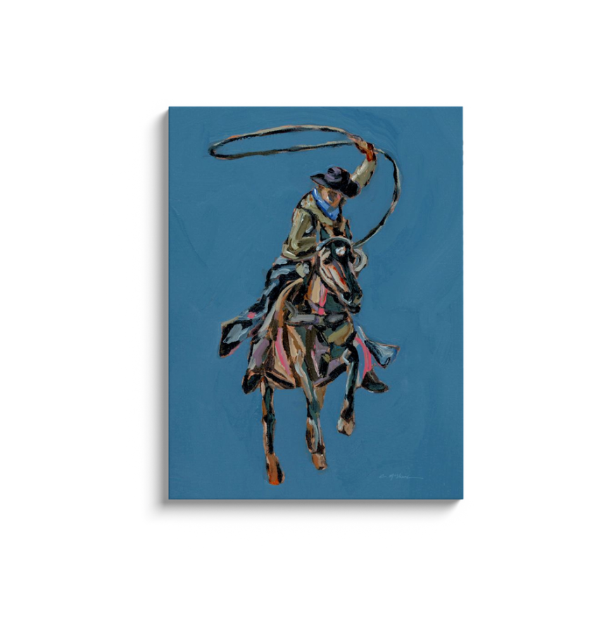 "Rodeo Roper" on canvas by Chelsea McShane Art - main product image for Resin Society
