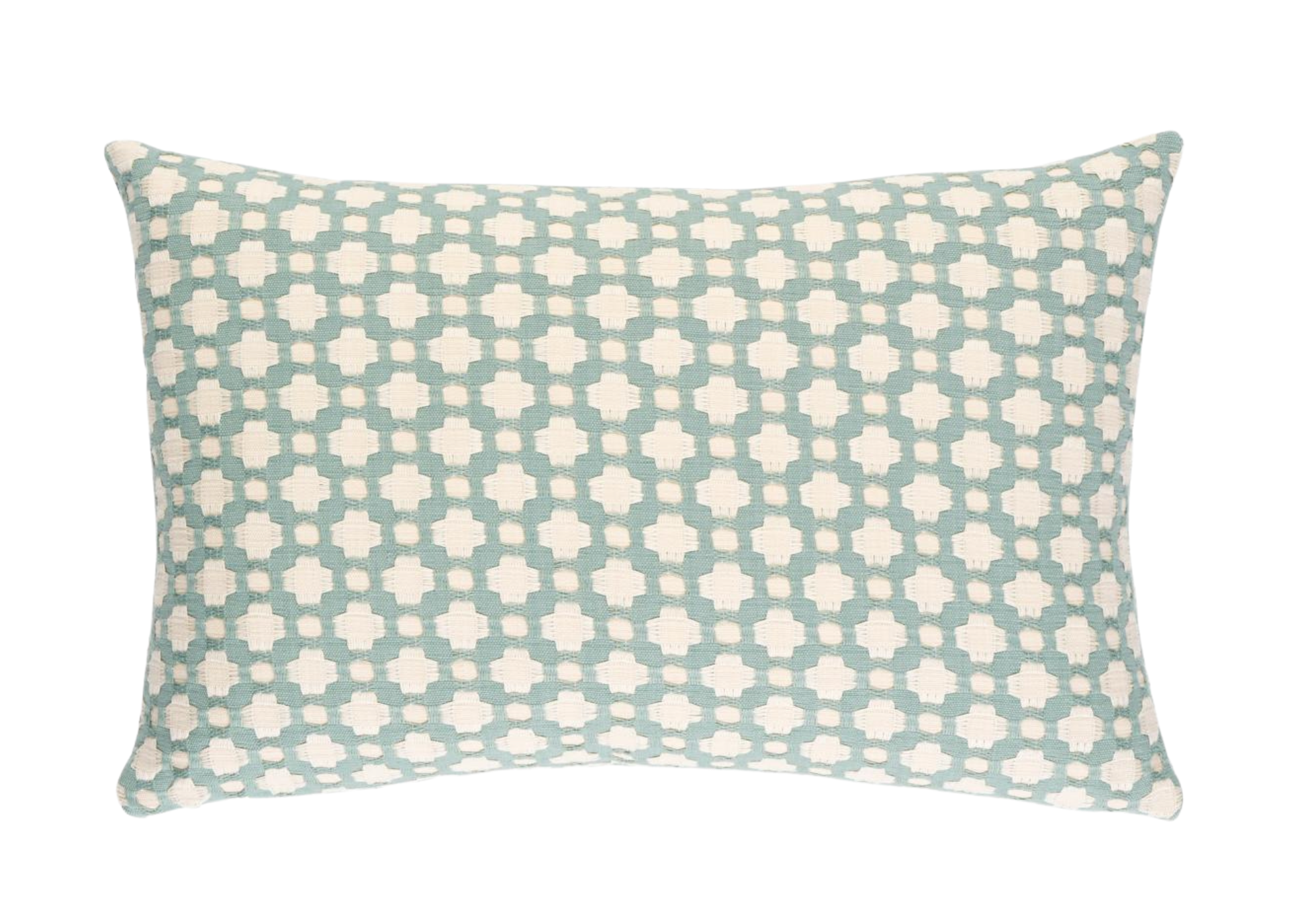 Betwixt Pillow Cover in Water featuring woven fabric front and ivory linen back
