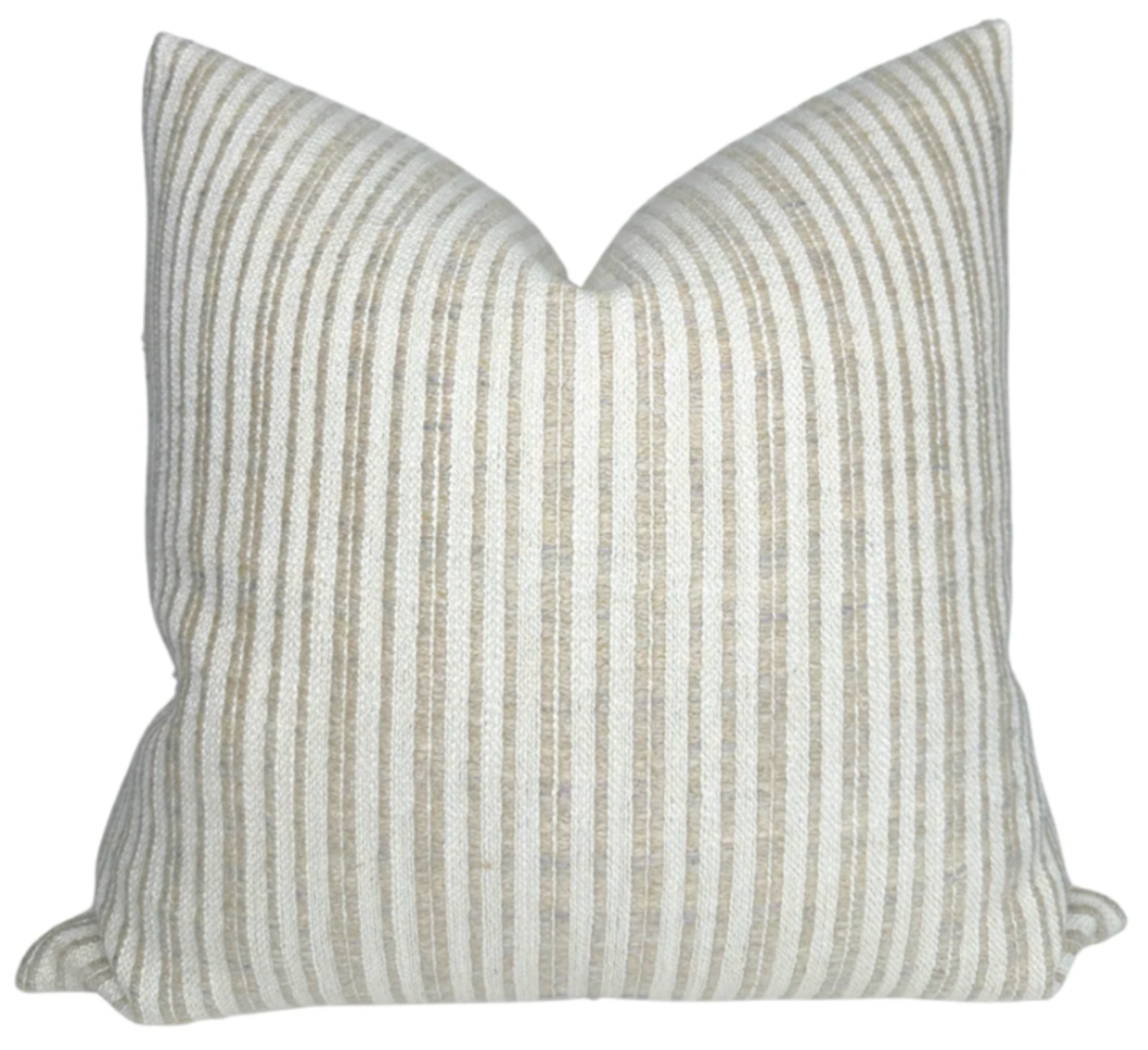 Unravel Pillow Cover in Rose with woven front fabric and ivory linen back
