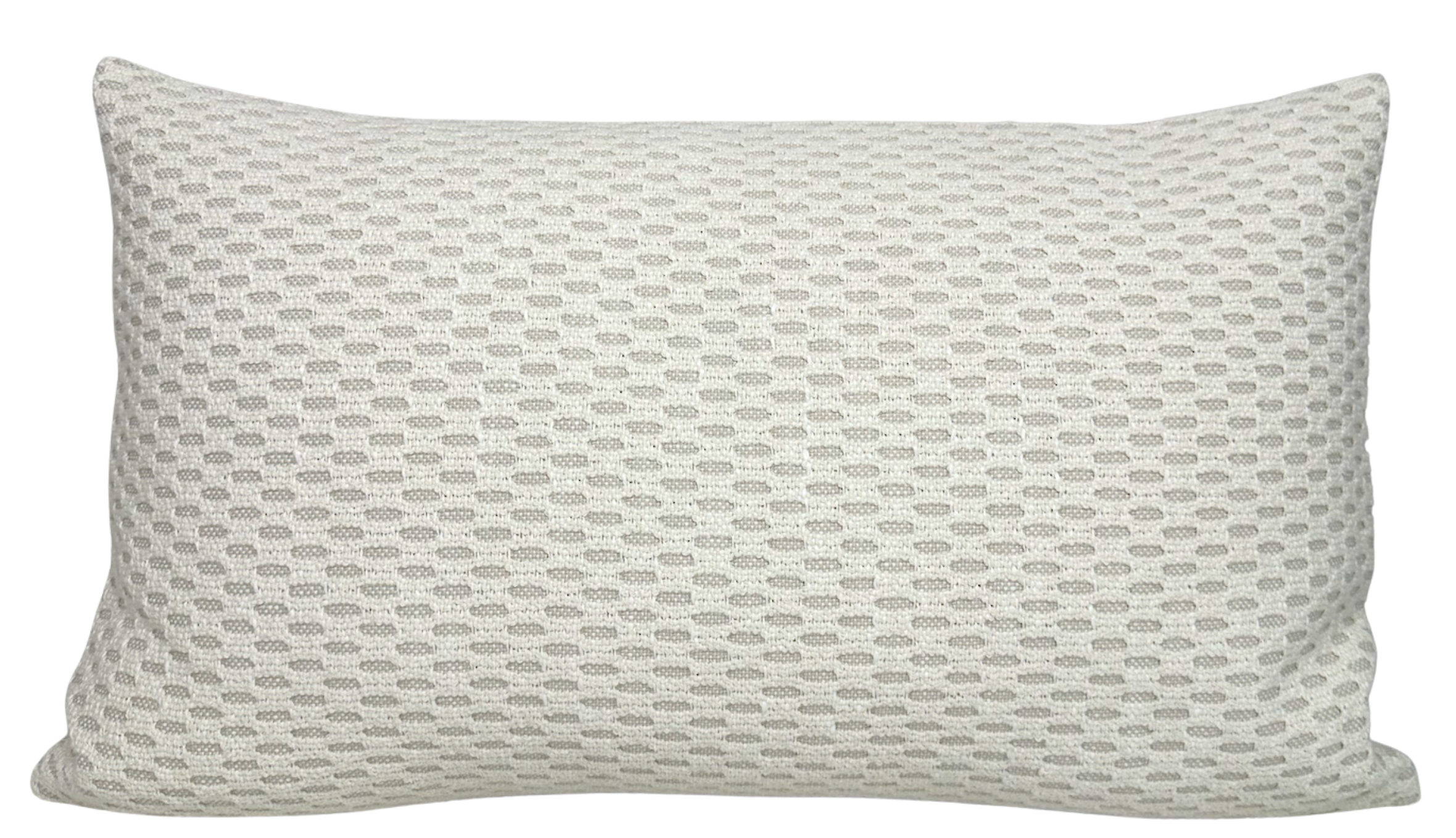 Tan Alder Weave Pillow Cover with ivory back fabric and clean stitching